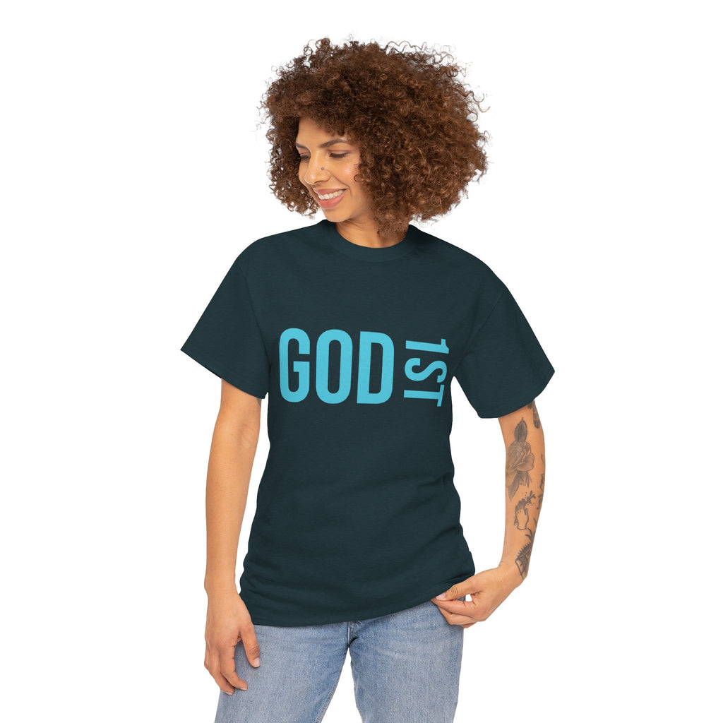 God 1st- Then Me Unisex Heavy Cotton Tee