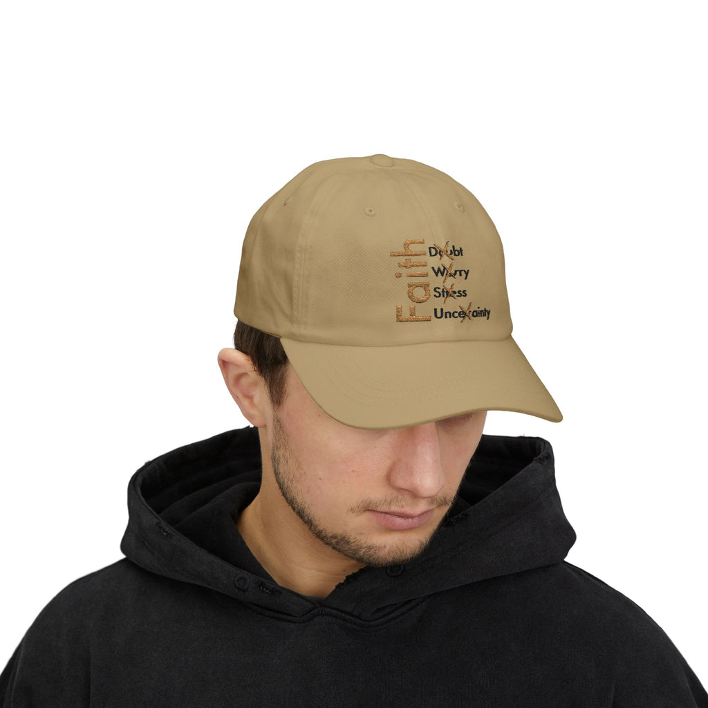 Have Faith And Don't Worry Embroidered Dad Cap