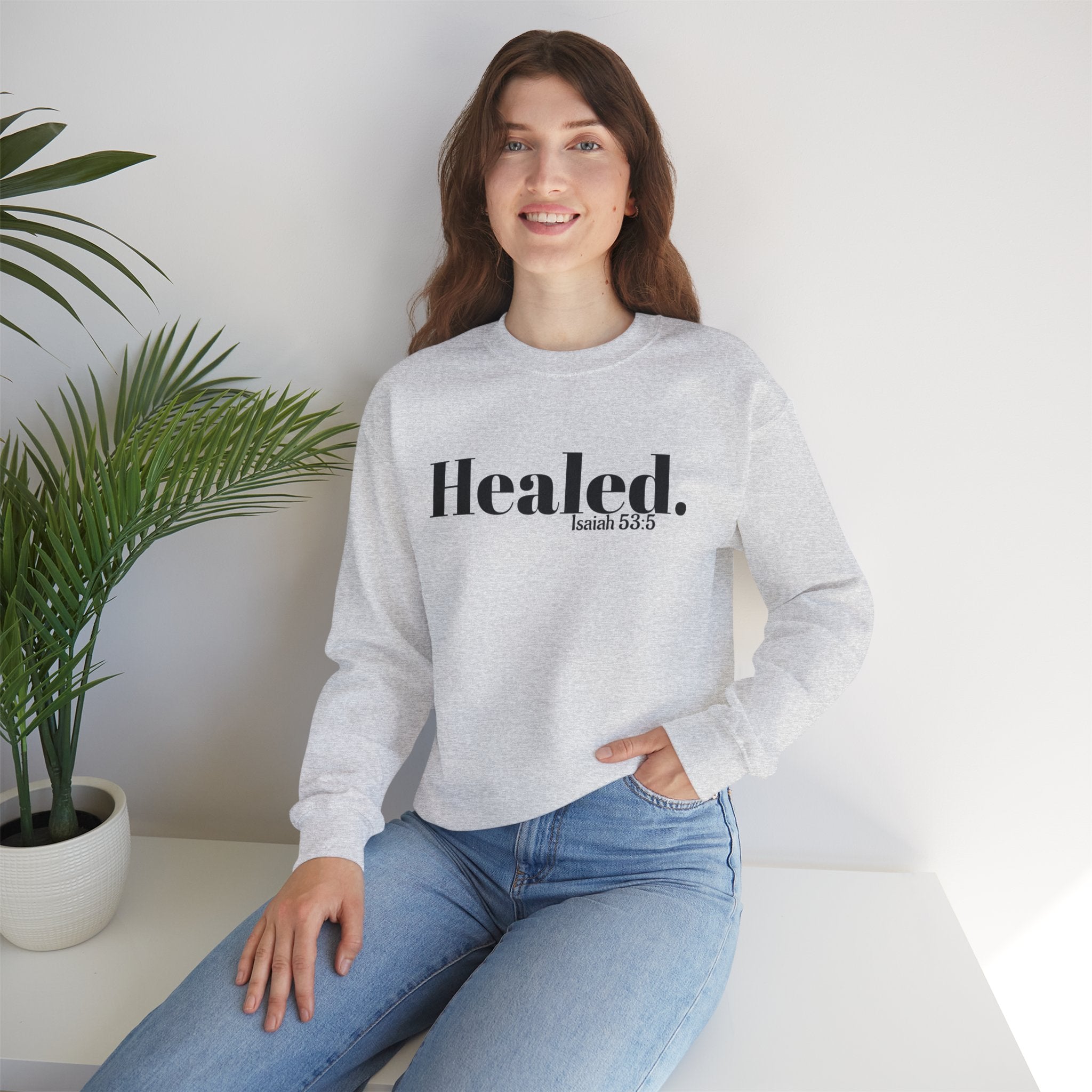 Healed. And Renewed Unisex Crewneck Sweatshirt