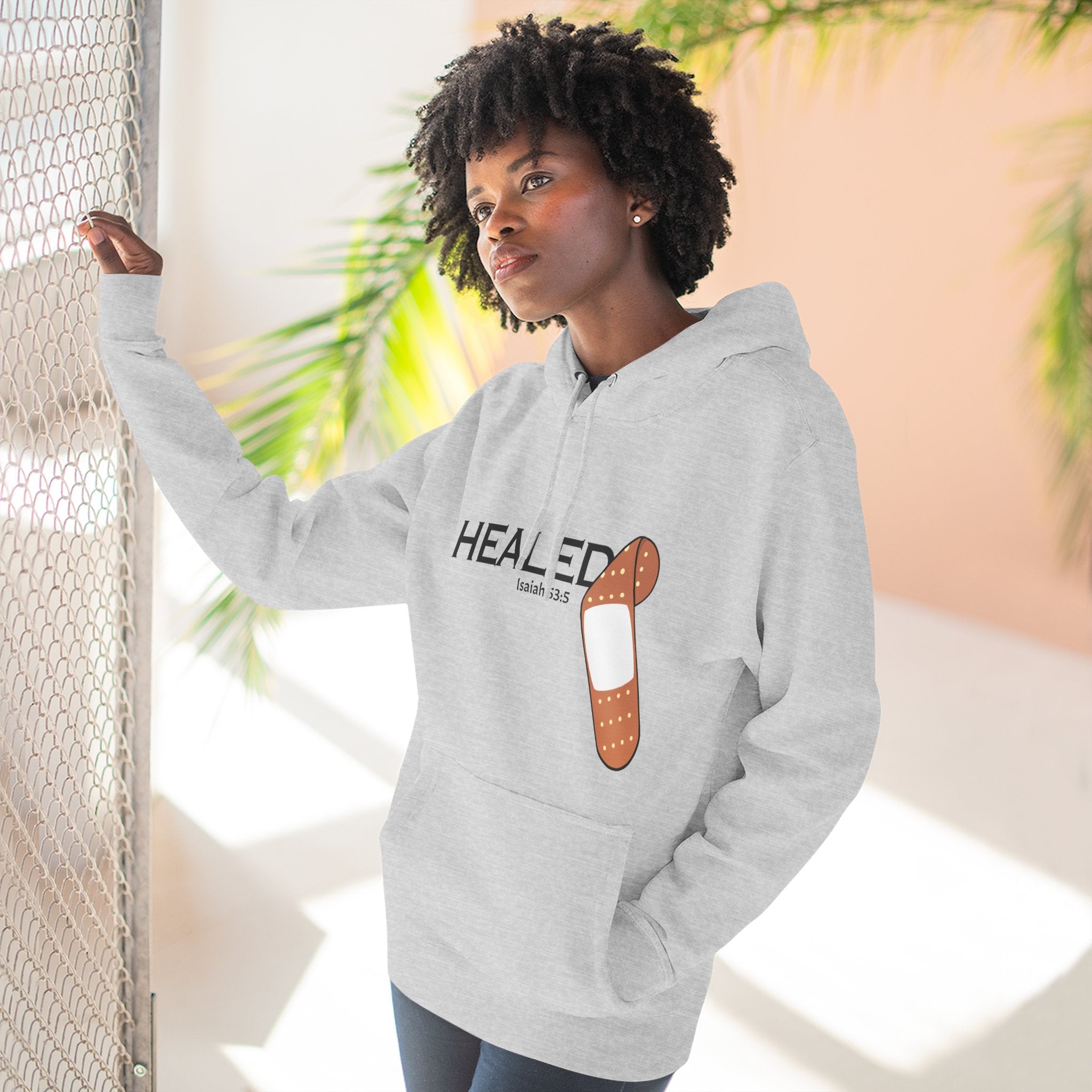 Healing Is Done - Isaiah 53:5 Unisex Fleece Hoodie