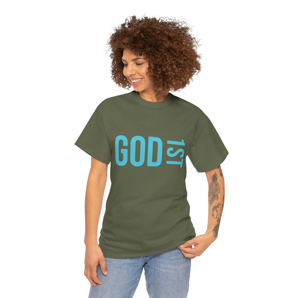 God 1st- Then Me Unisex Heavy Cotton Tee