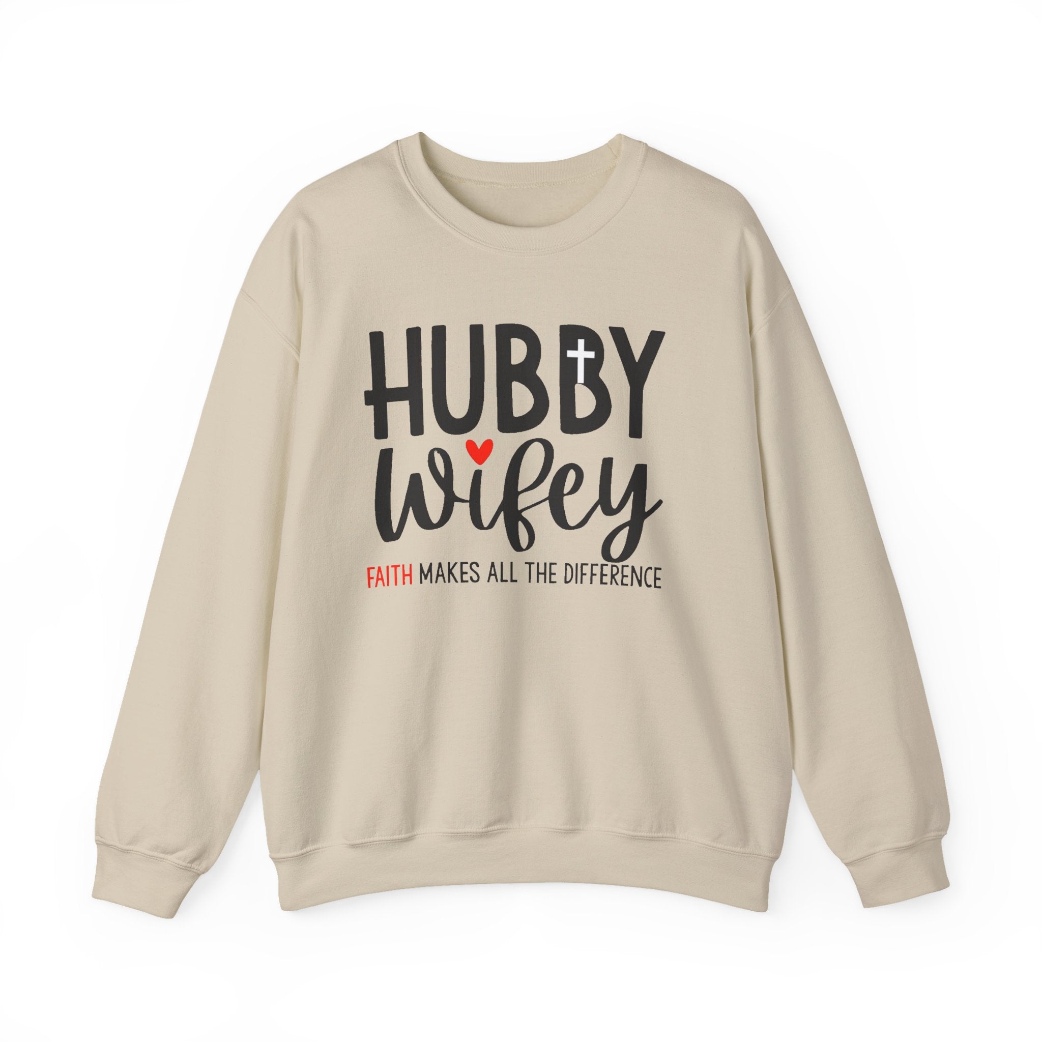 Hubby Wifey Faith Crewneck Couple’s Sweatshirt