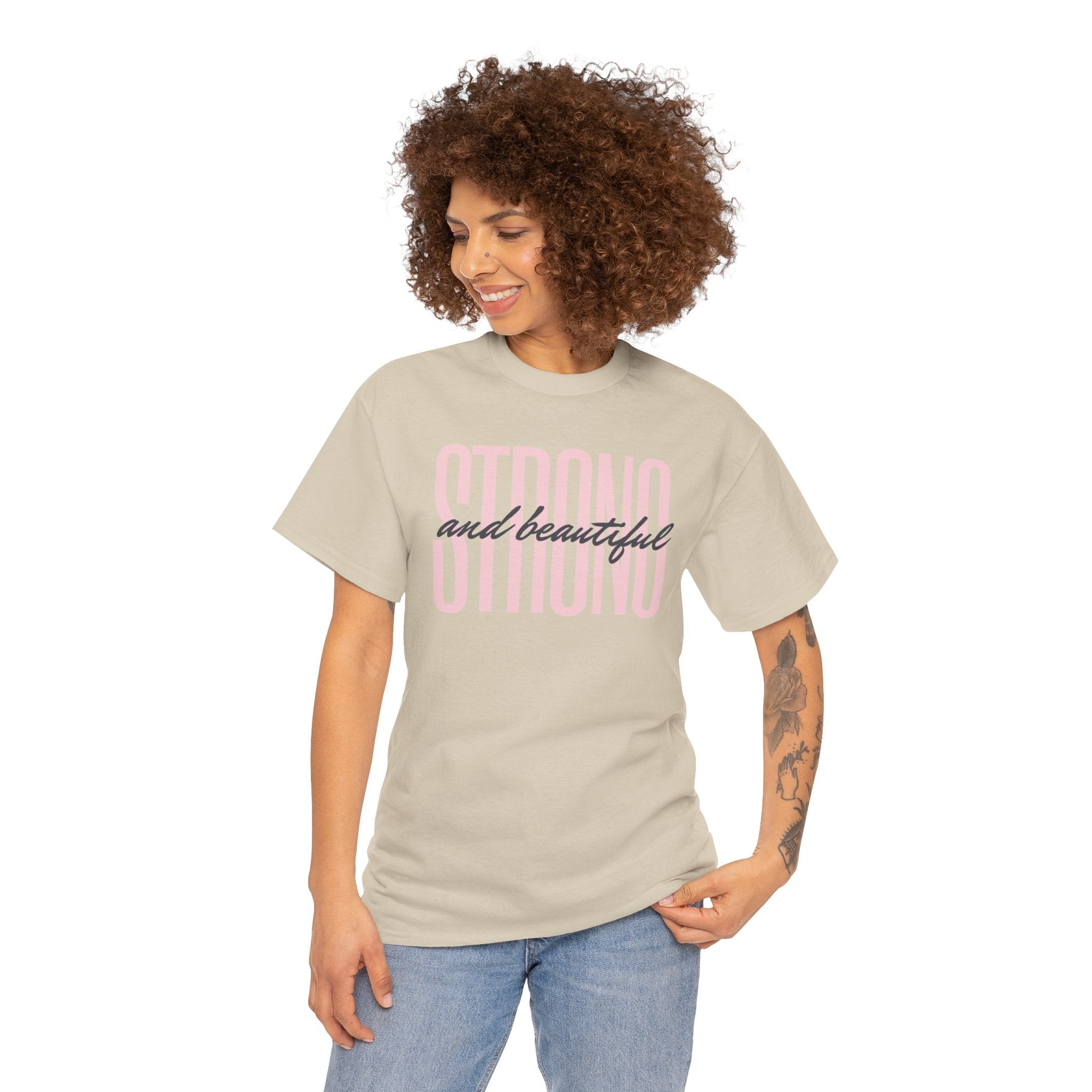 Strong and Beautiful In Christ Faith Graphic Tee