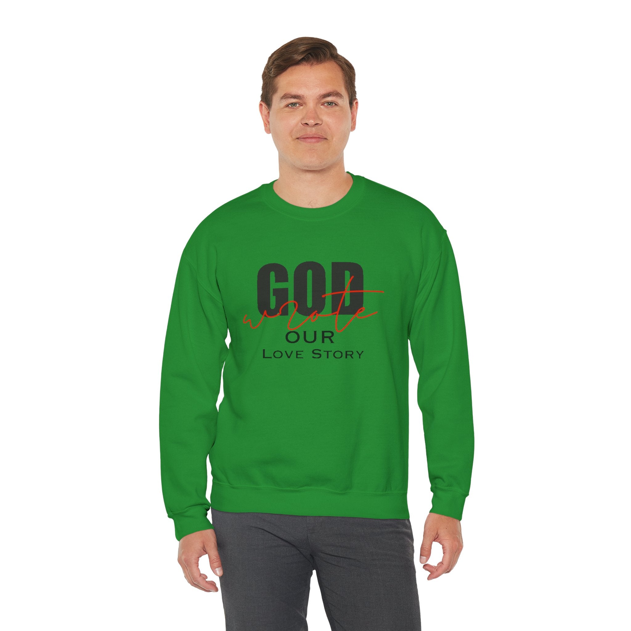 God Wrote Our Love Story Couple's Crewneck Sweatshirt