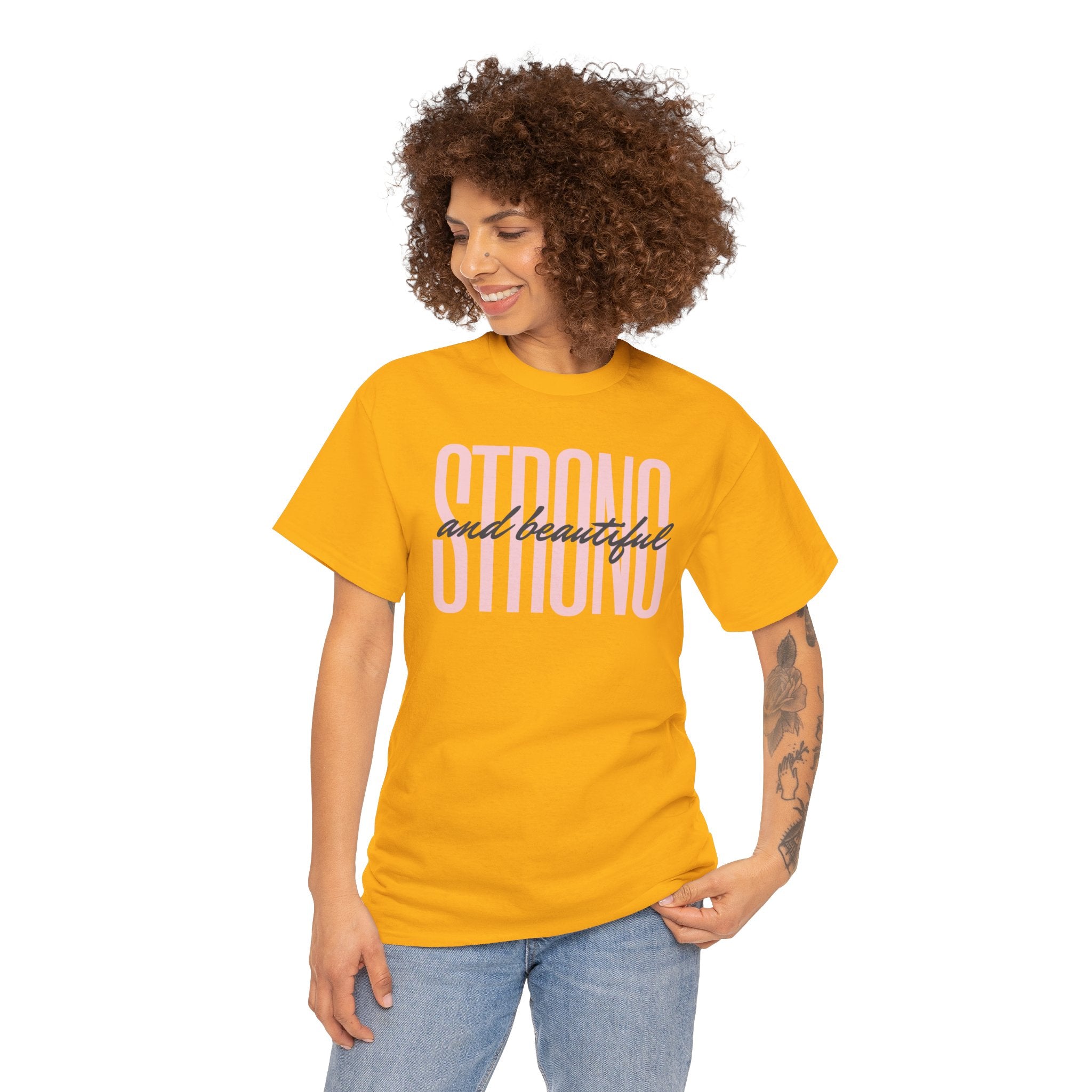 Strong and Beautiful In Christ Faith Graphic Tee