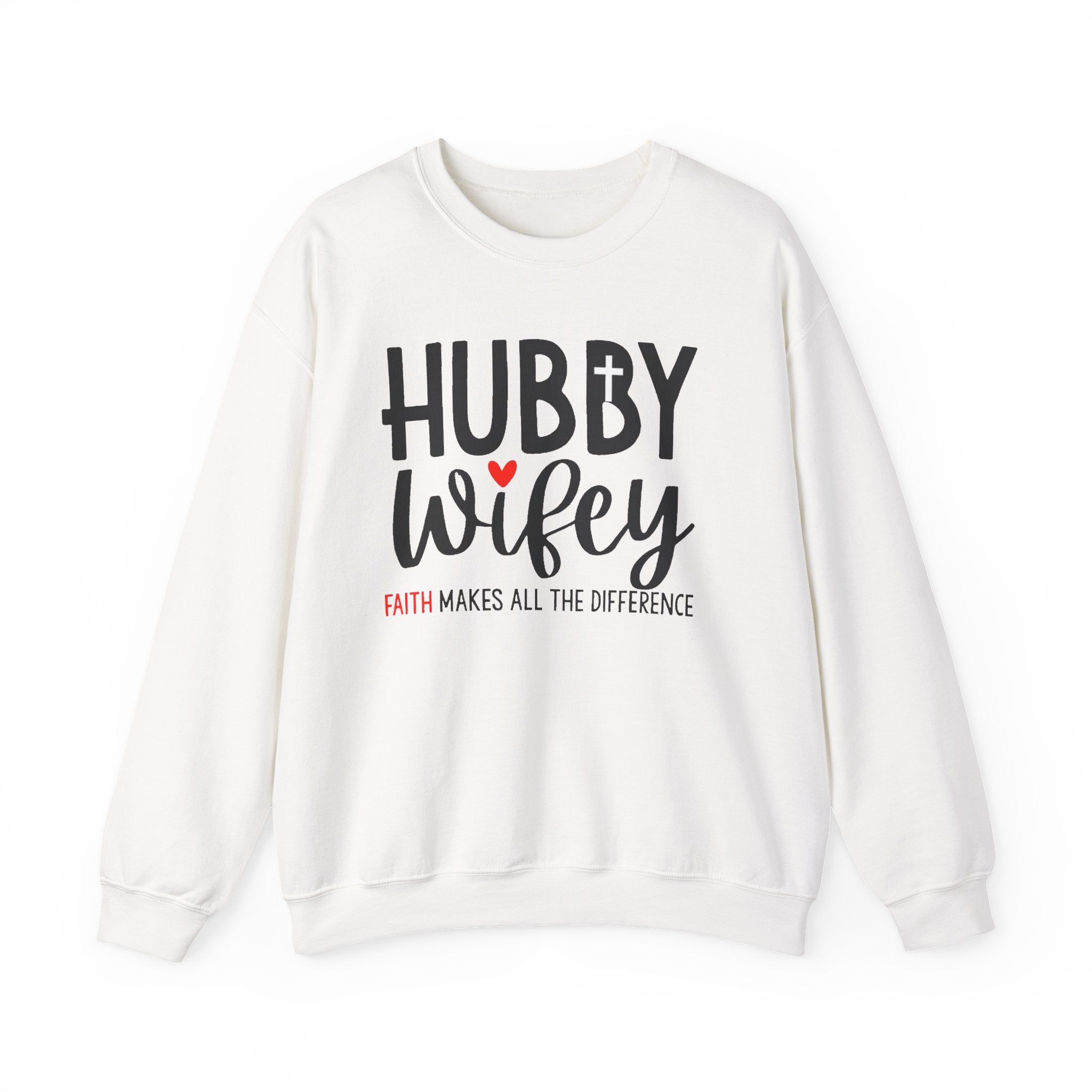 Hubby Wifey Faith Crewneck Couple’s Sweatshirt