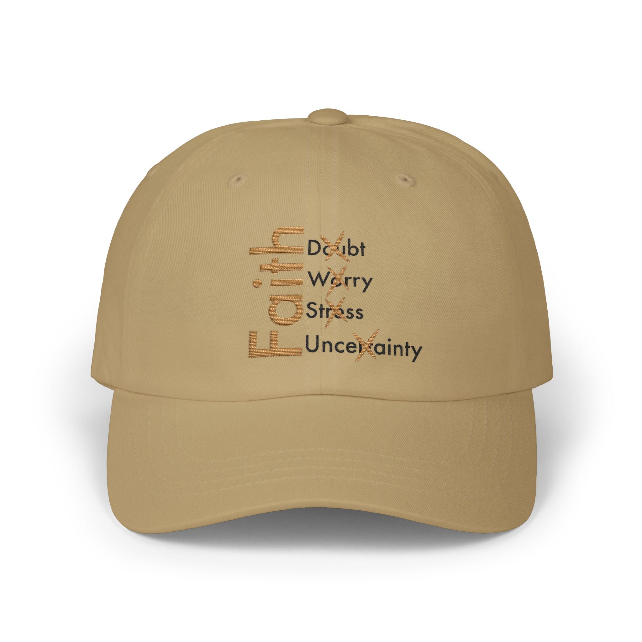 Have Faith And Don't Worry Embroidered Dad Cap