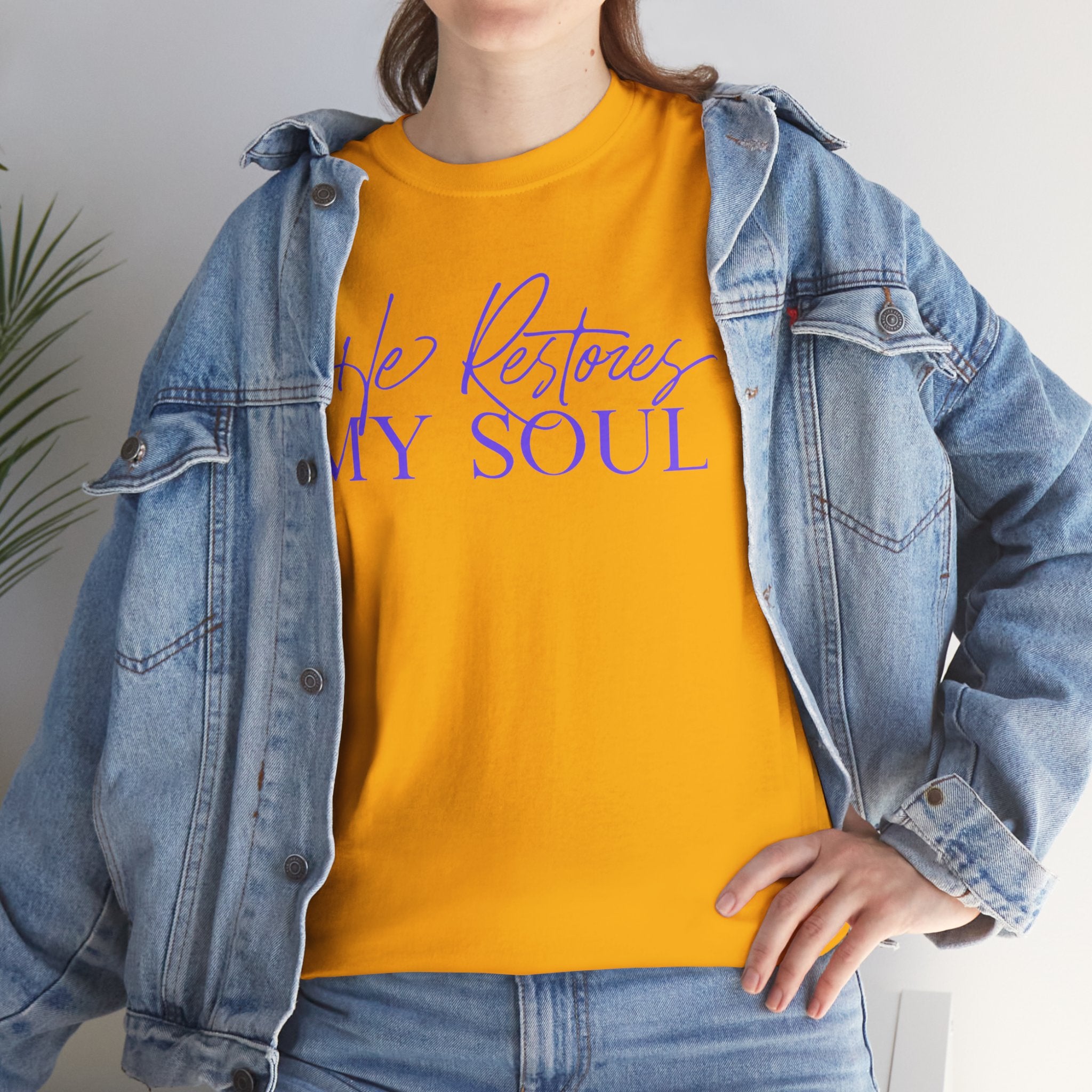 He Restores My Soul Faith T-Shirt