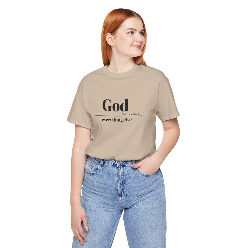 God Then Everything Else Jersey Unisex Tee