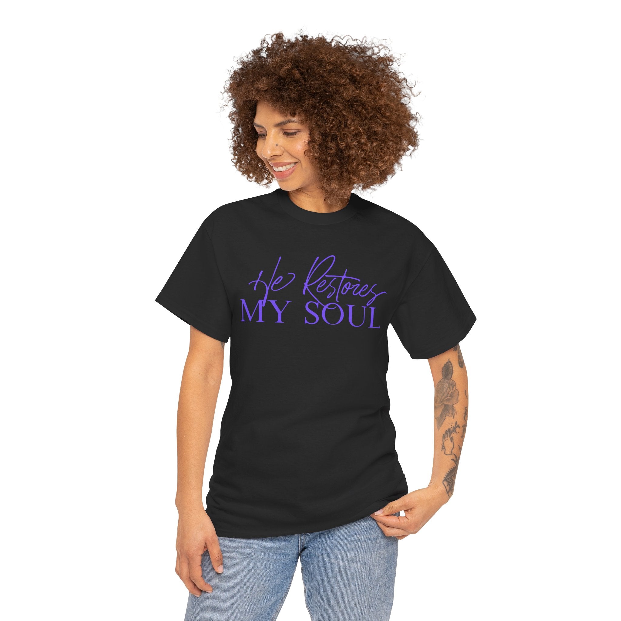 He Restores My Soul Faith T-Shirt