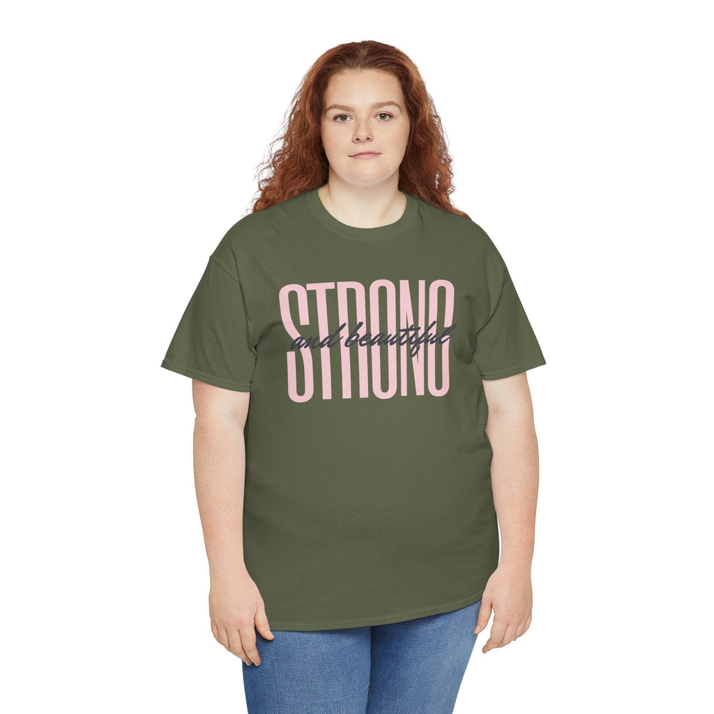 Strong and Beautiful In Christ Faith Graphic Tee