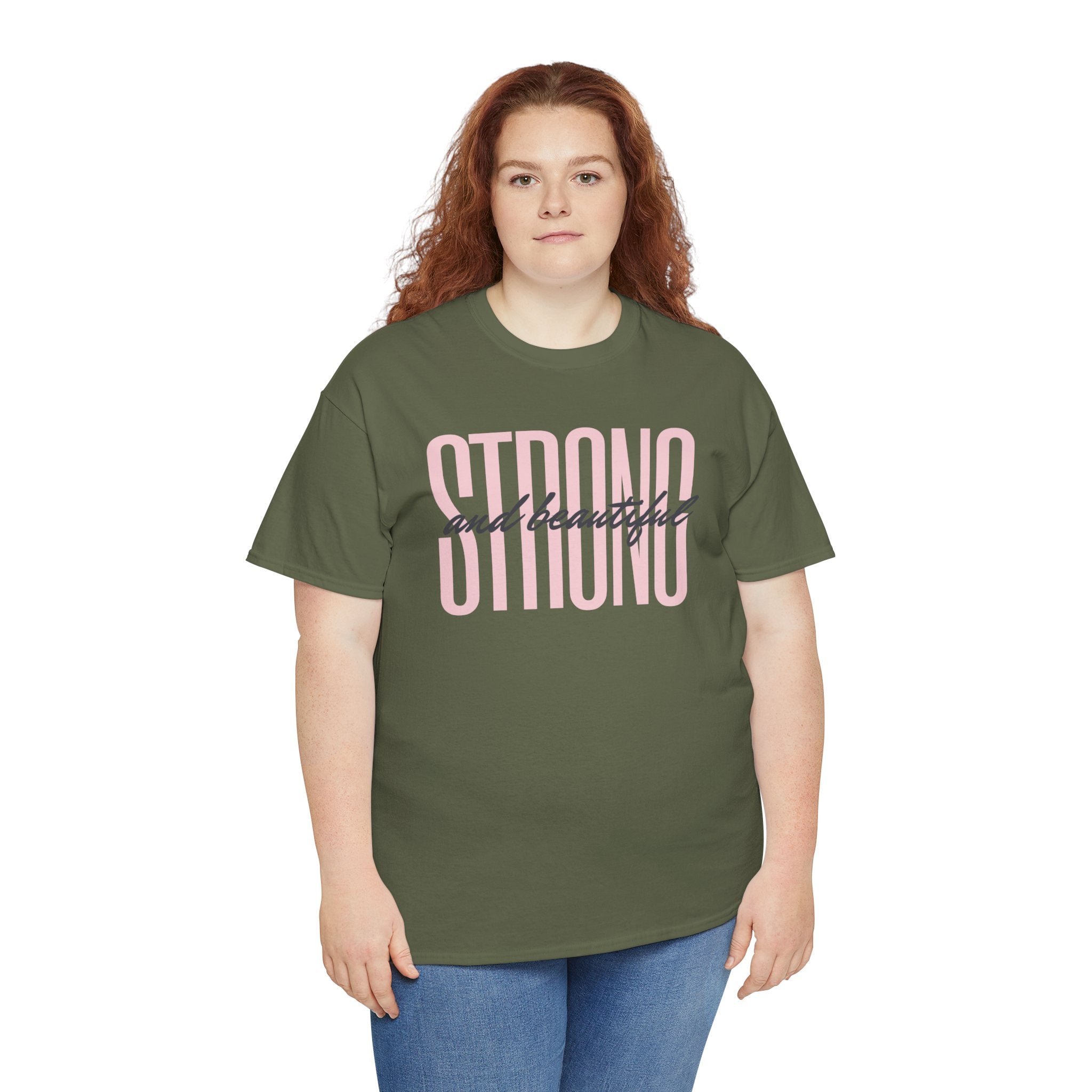 Strong and Beautiful In Christ Faith Graphic Tee