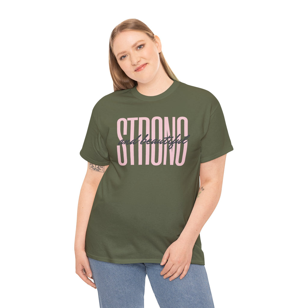 Strong and Beautiful In Christ Faith Graphic Tee