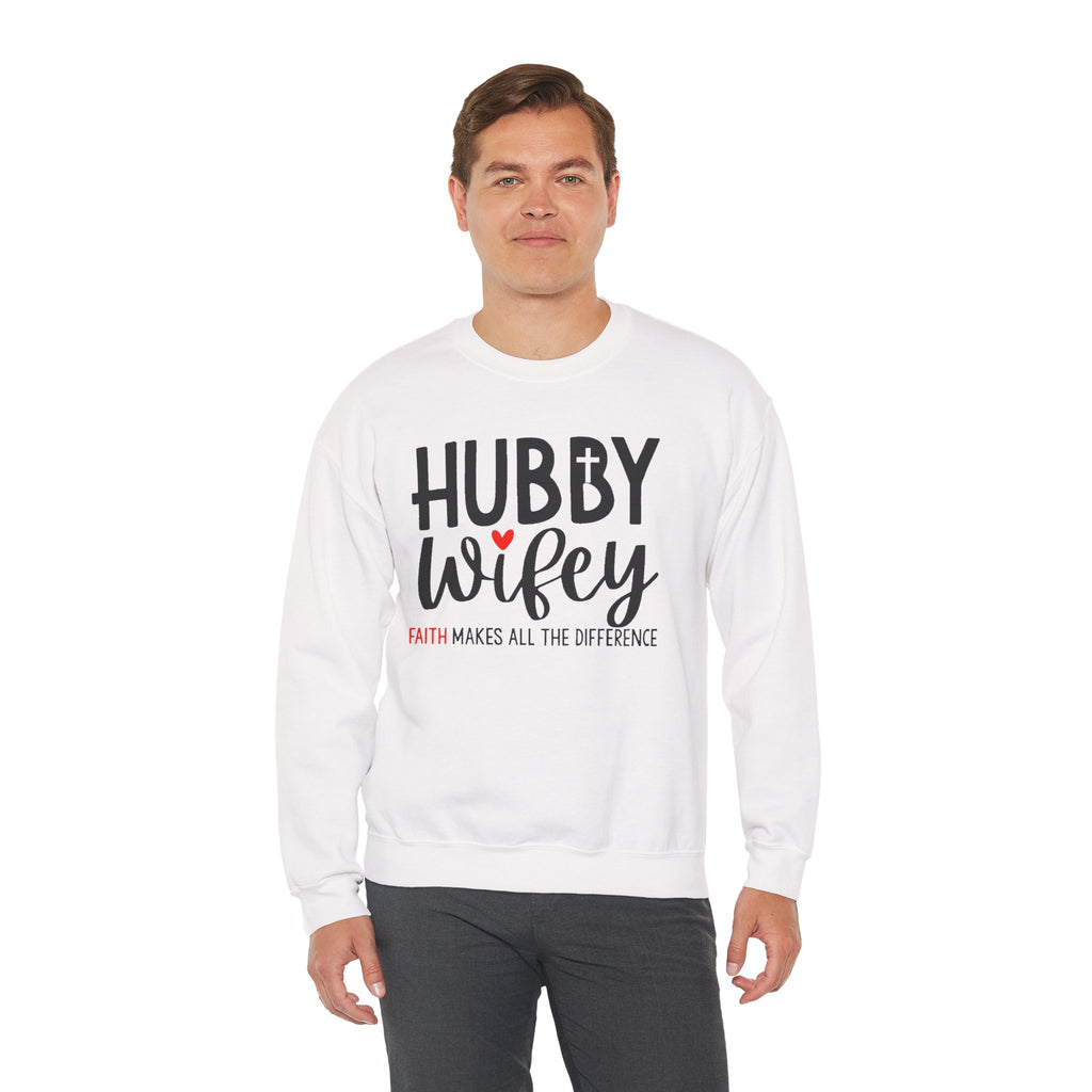 Hubby Wifey Faith Crewneck Couple’s Sweatshirt