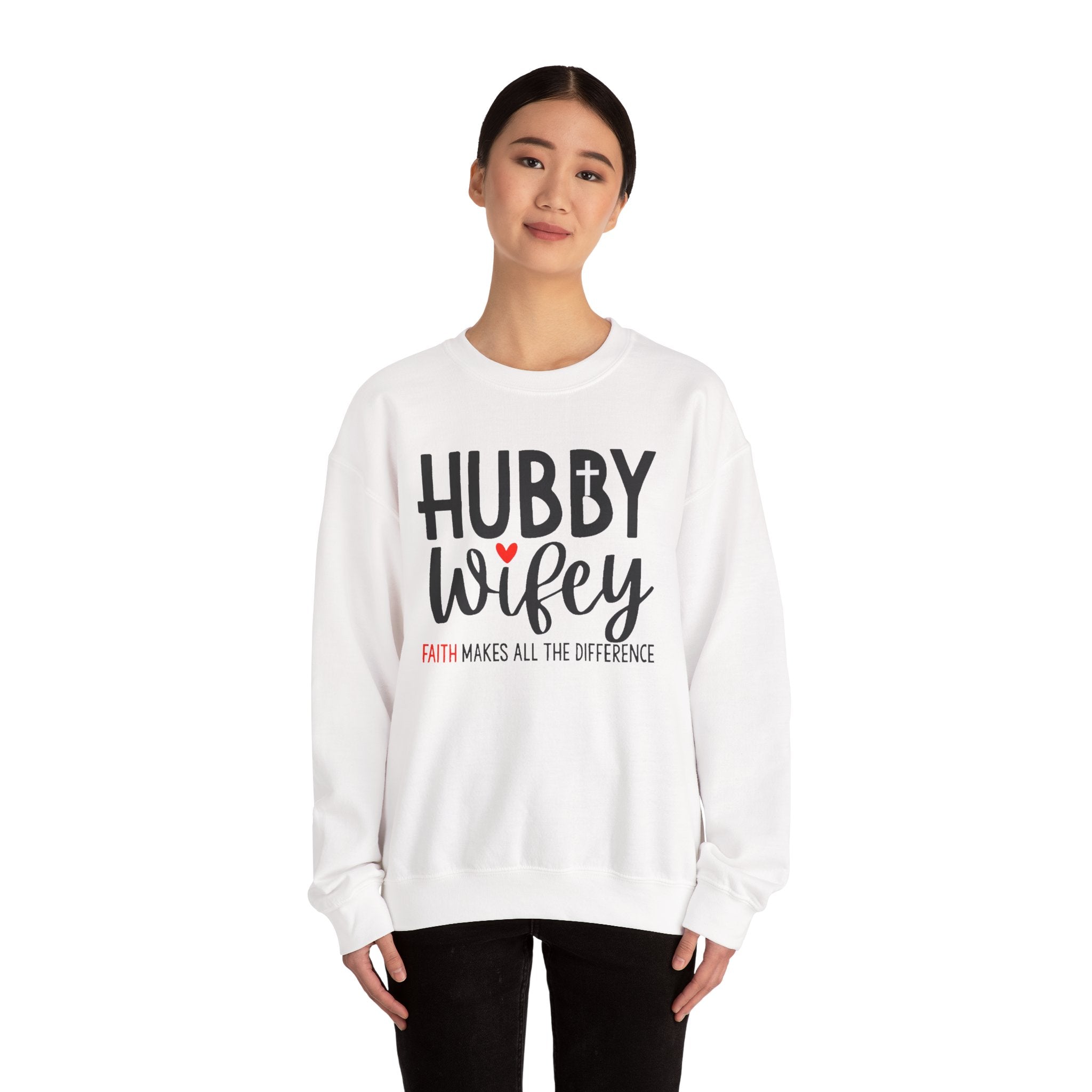 Hubby Wifey Faith Crewneck Couple’s Sweatshirt