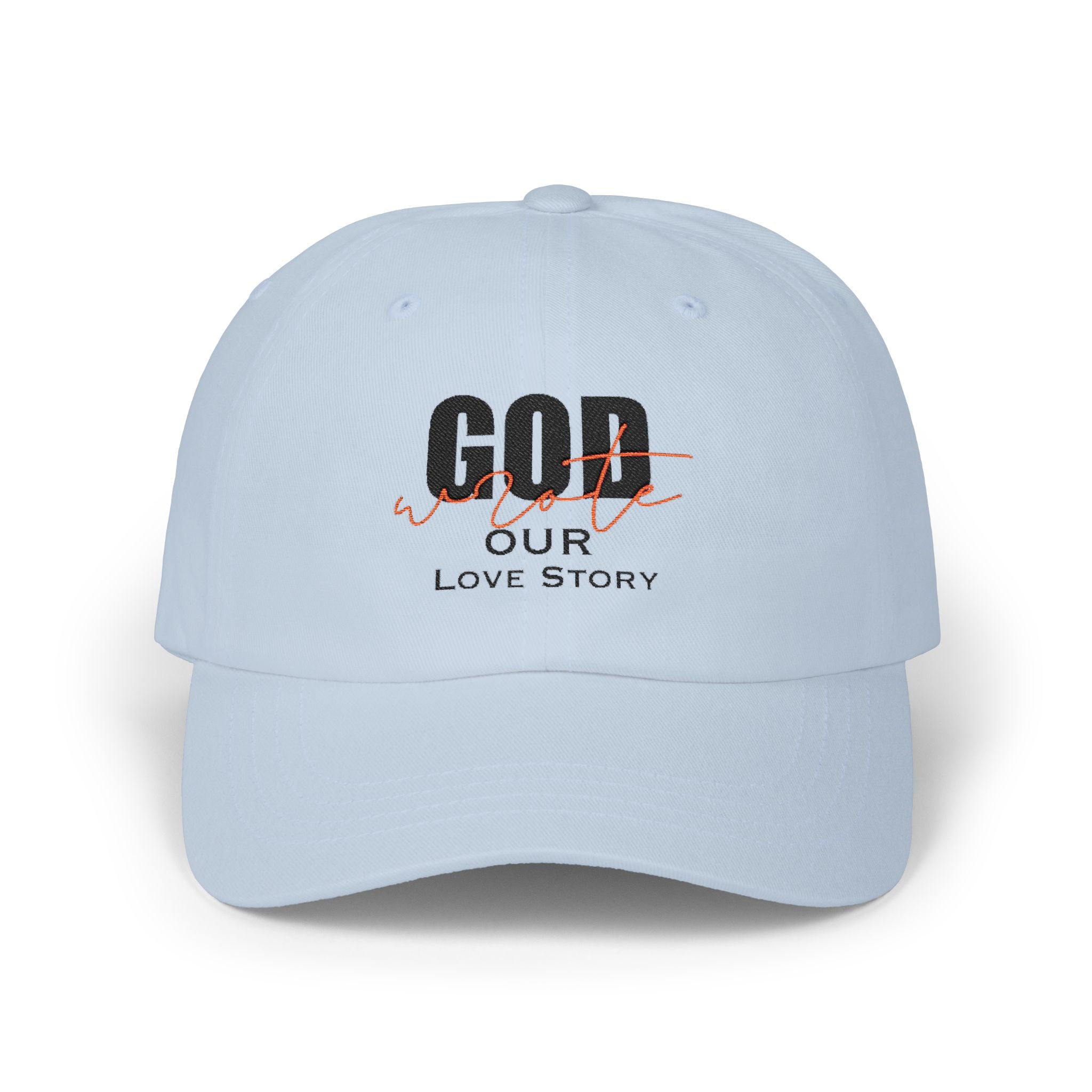God Wrote Our Love Story Couple's Embroidery Baseball Hat