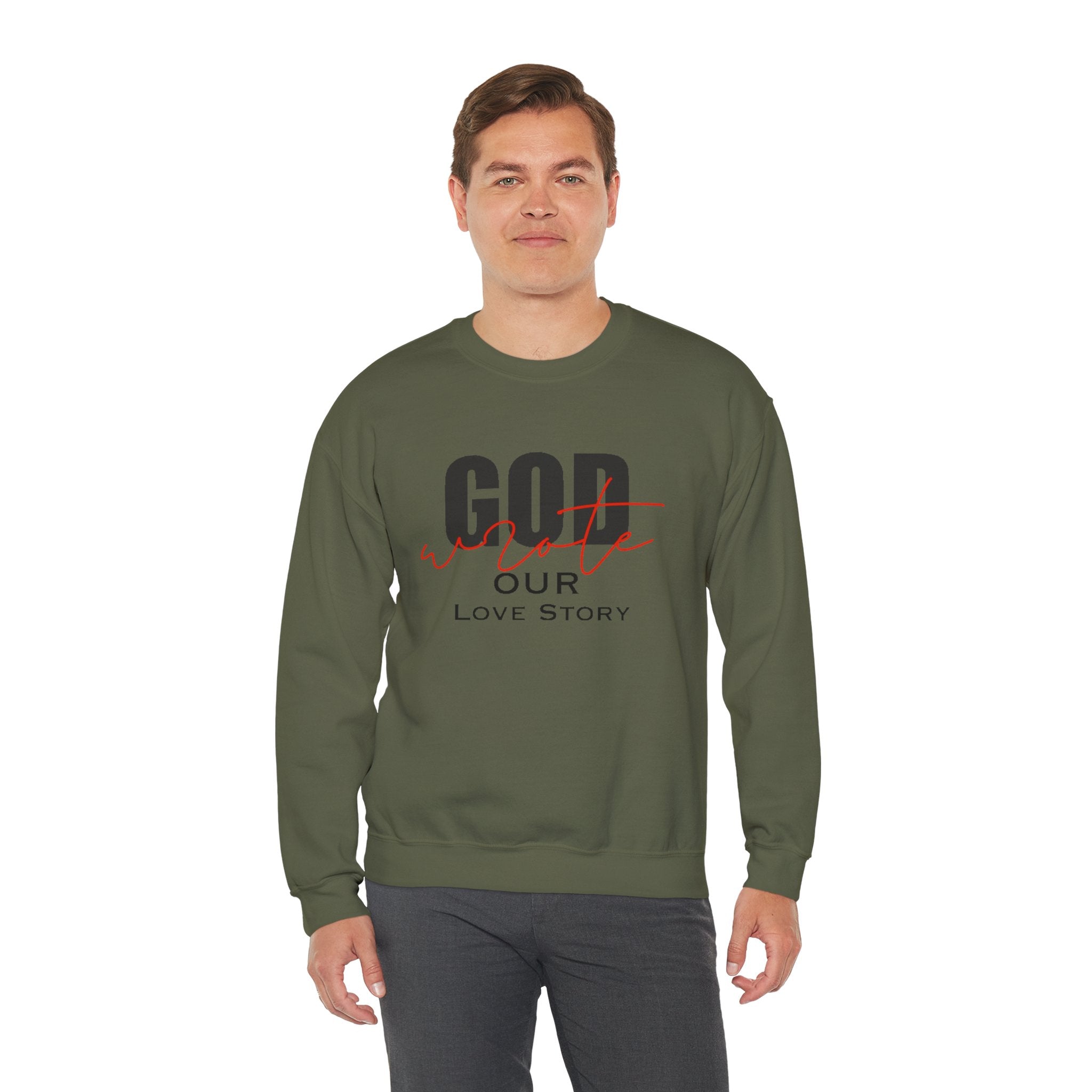 God Wrote Our Love Story Couple's Crewneck Sweatshirt