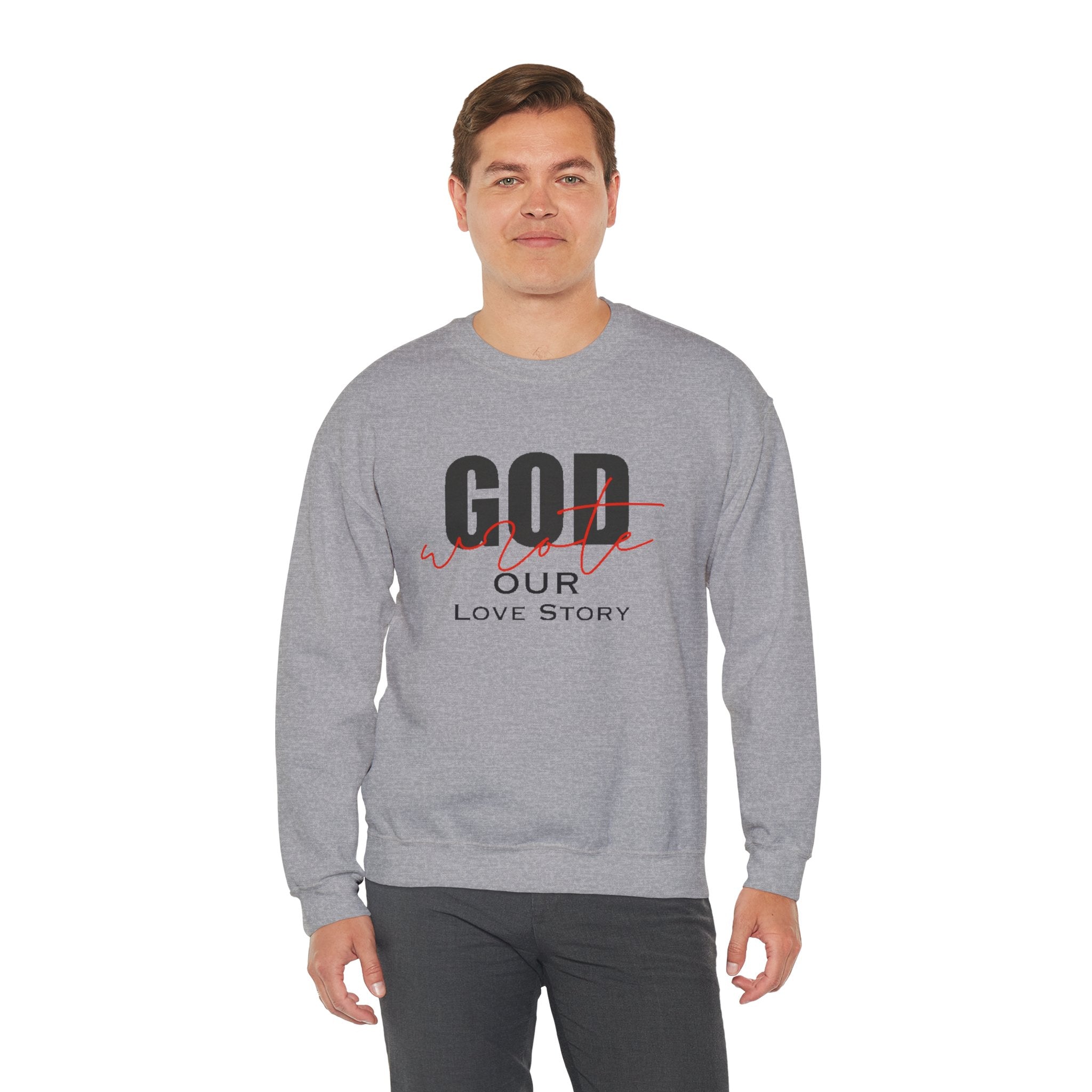 God Wrote Our Love Story Couple's Crewneck Sweatshirt