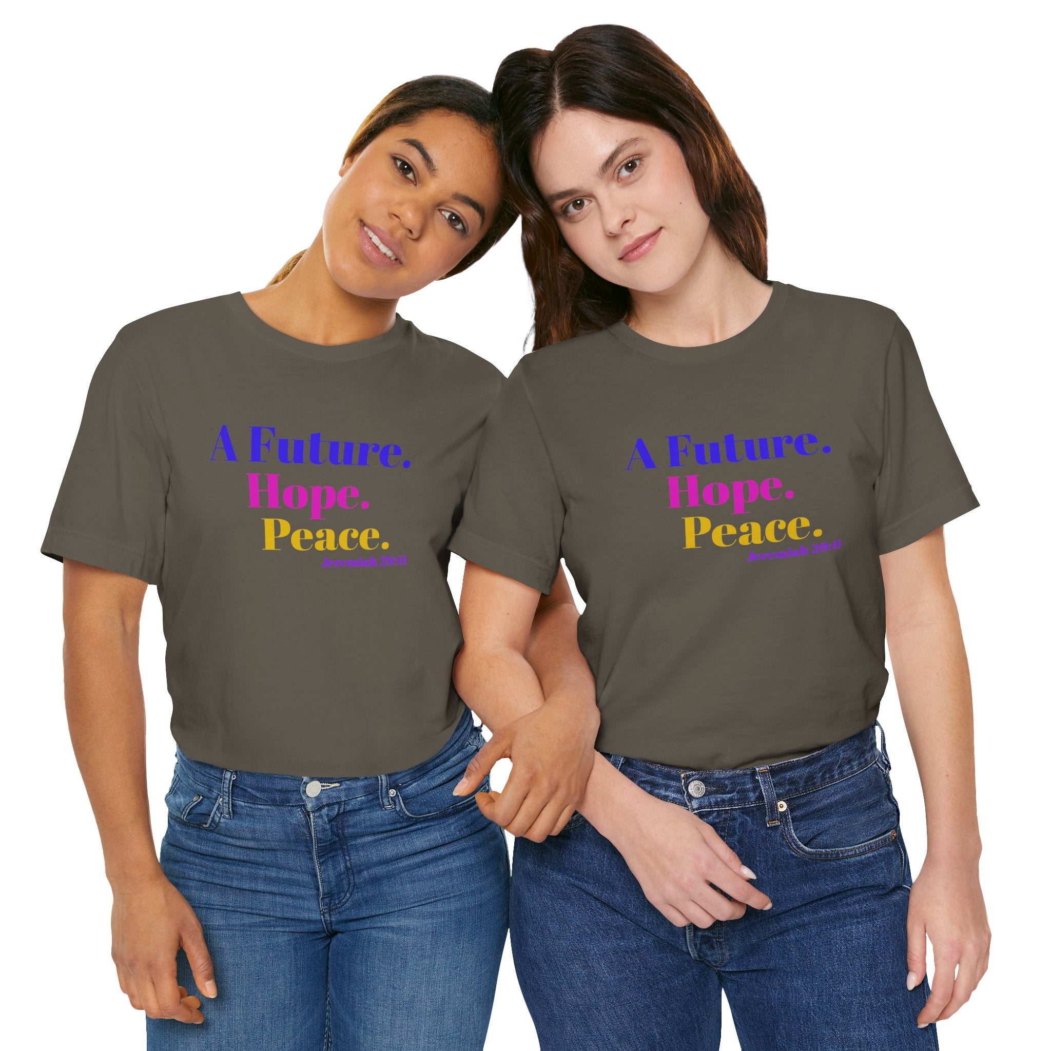 God's Promise - Hope, Future, & Peace Jeremiah 29:11 Unisex Tee