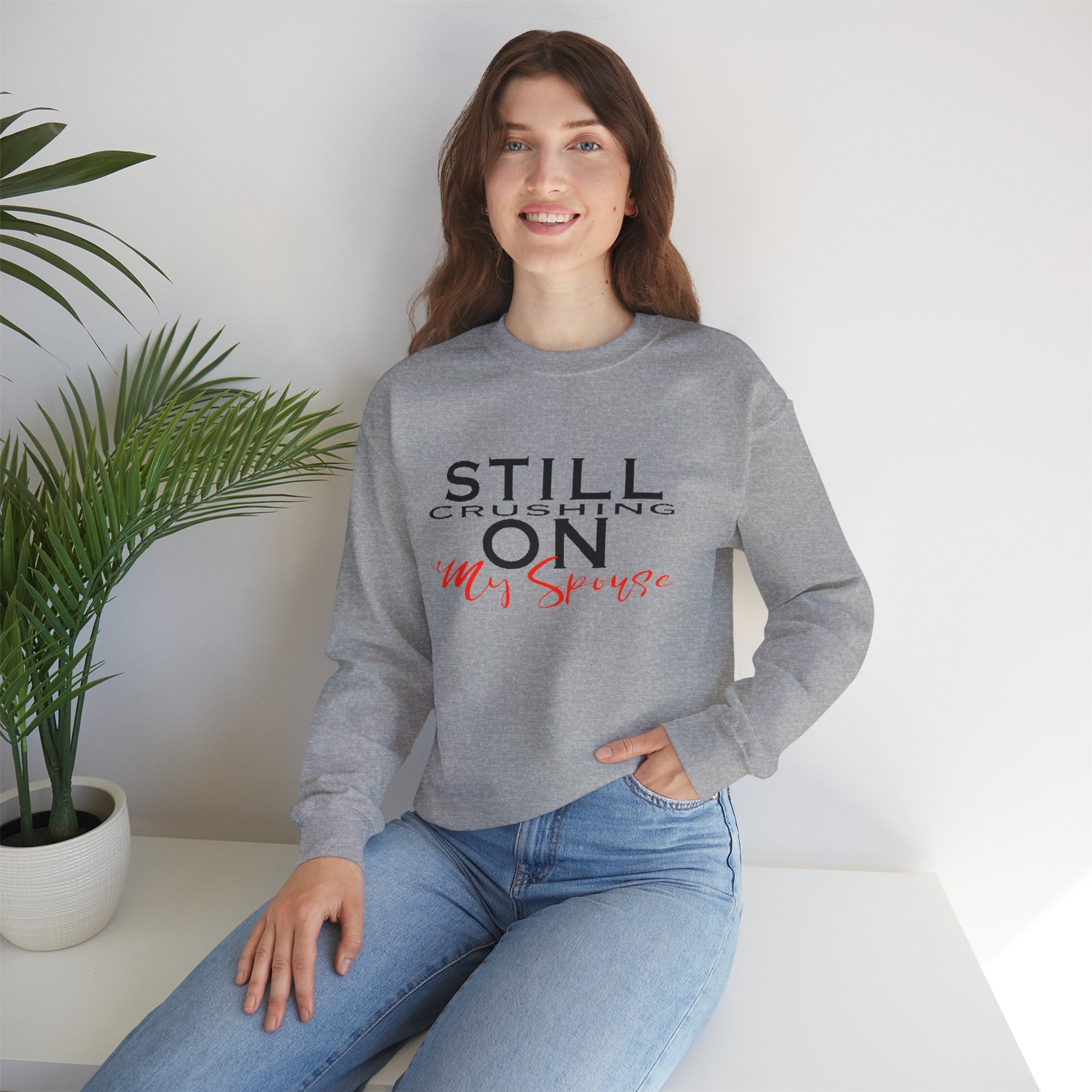 Still Crushing On My Spouse Couple's Crewneck Sweatshirt