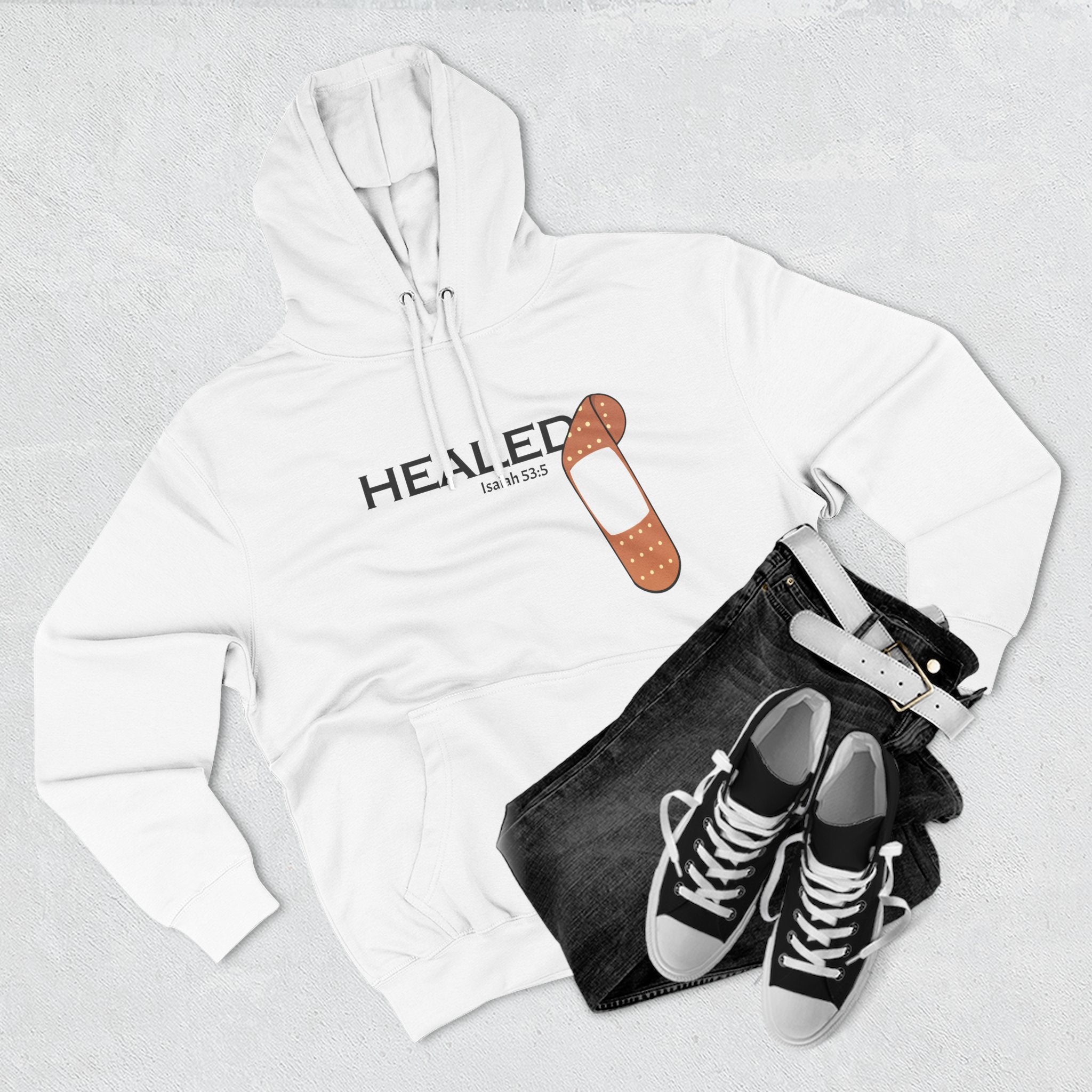 Healing Is Done - Isaiah 53:5 Unisex Fleece Hoodie