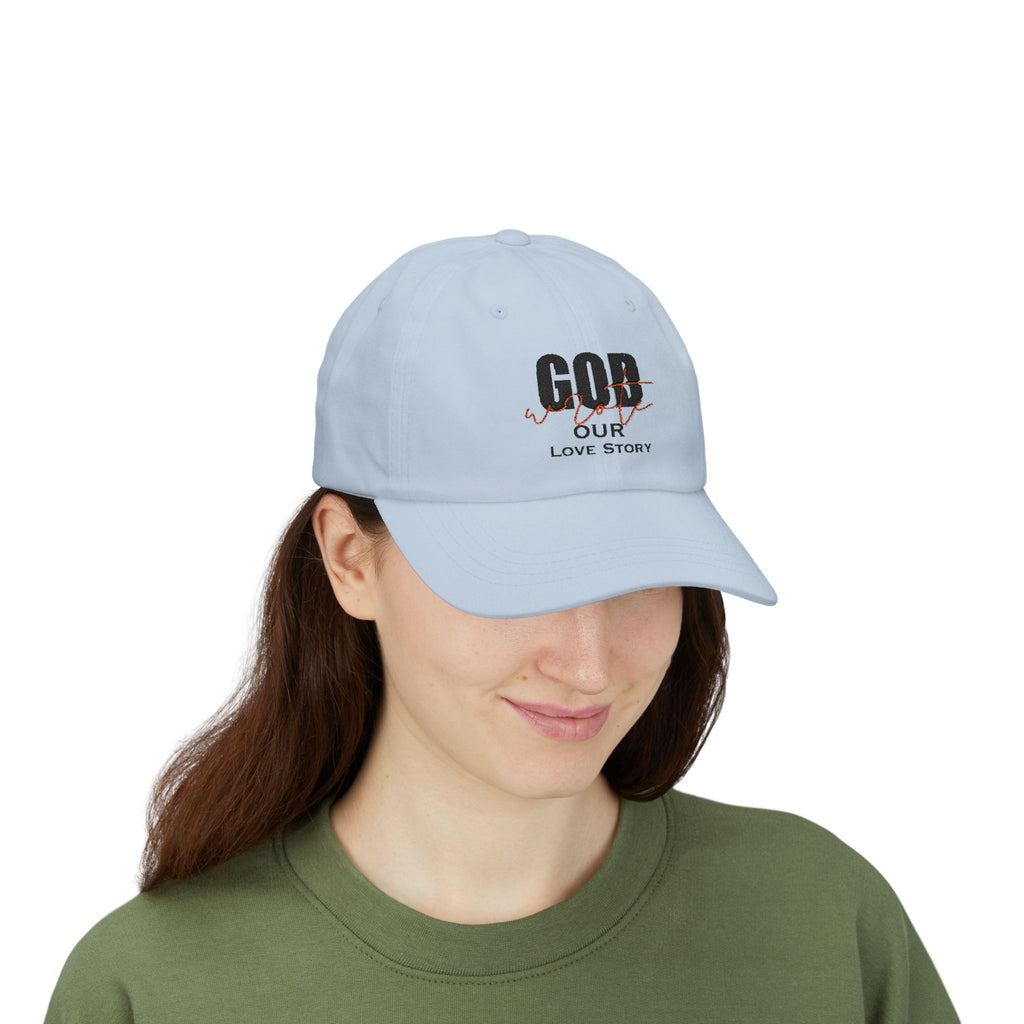 God Wrote Our Love Story Couple's Embroidery Baseball Hat