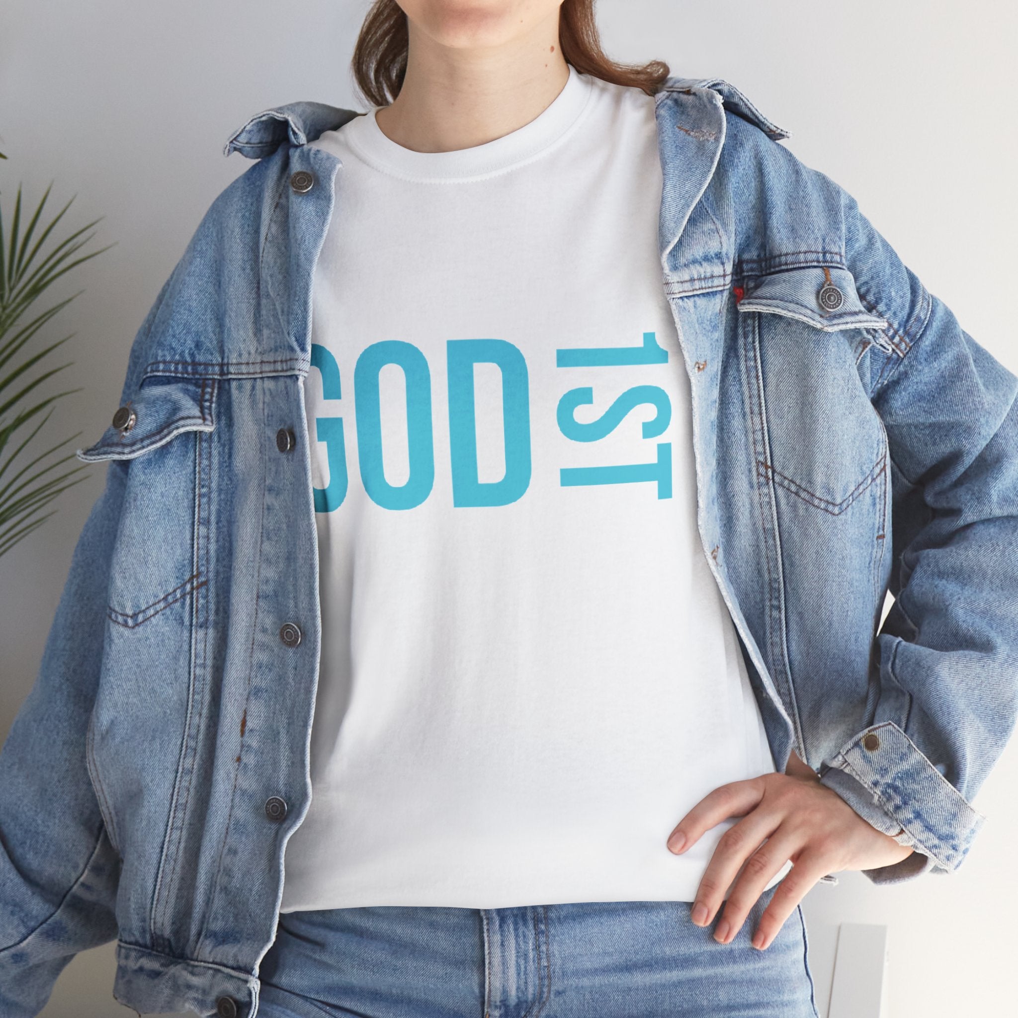 God 1st- Then Me Unisex Heavy Cotton Tee