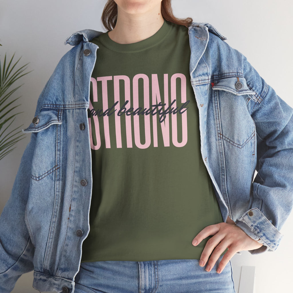 Strong and Beautiful In Christ Faith Graphic Tee