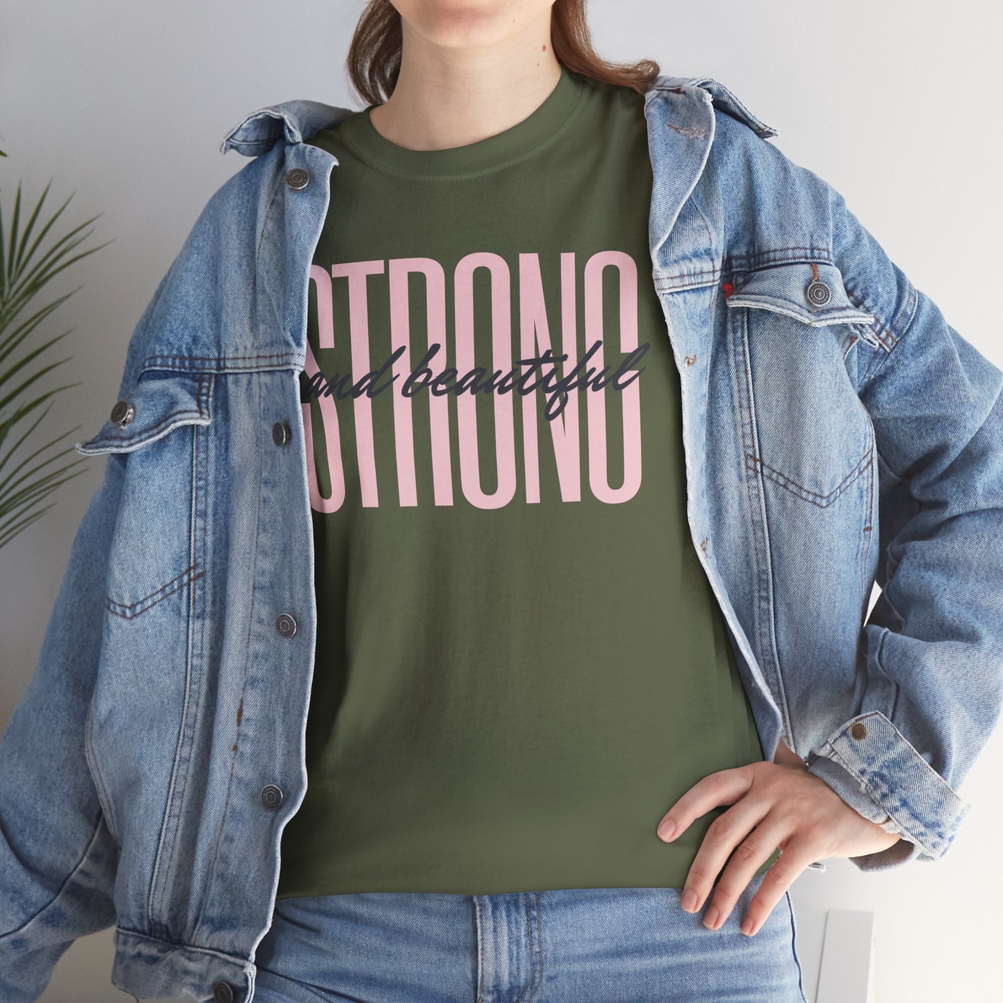 Strong and Beautiful In Christ Faith Graphic Tee