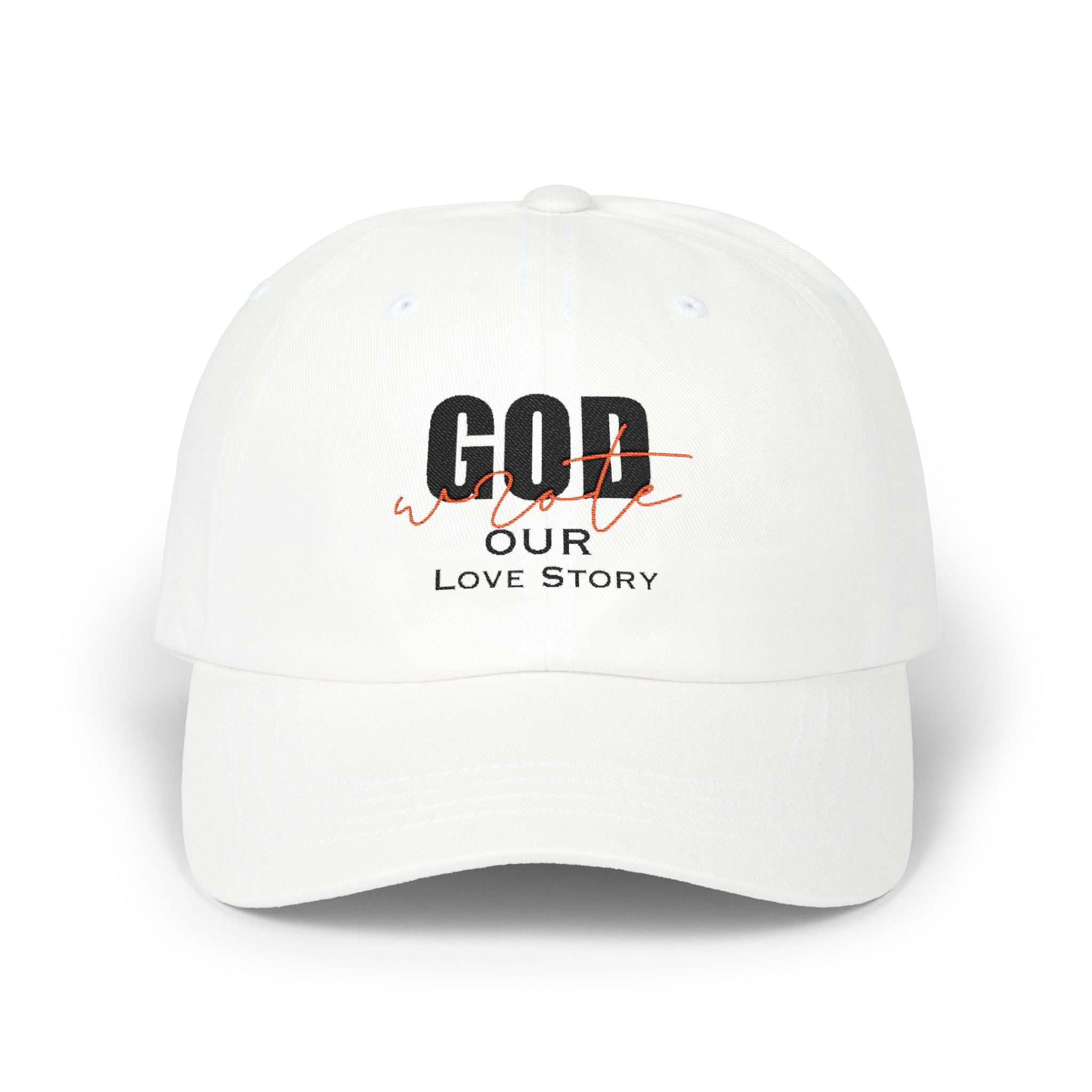 God Wrote Our Love Story Couple's Embroidery Baseball Hat