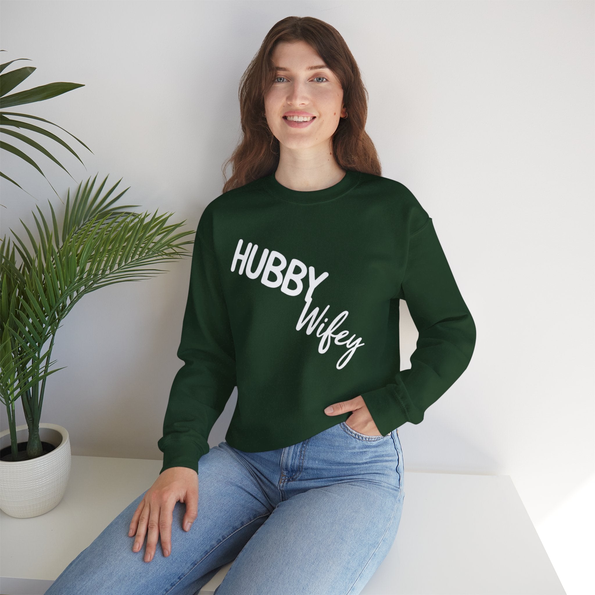 Hubby Wifey Crewneck Couple’s Sweatshirt