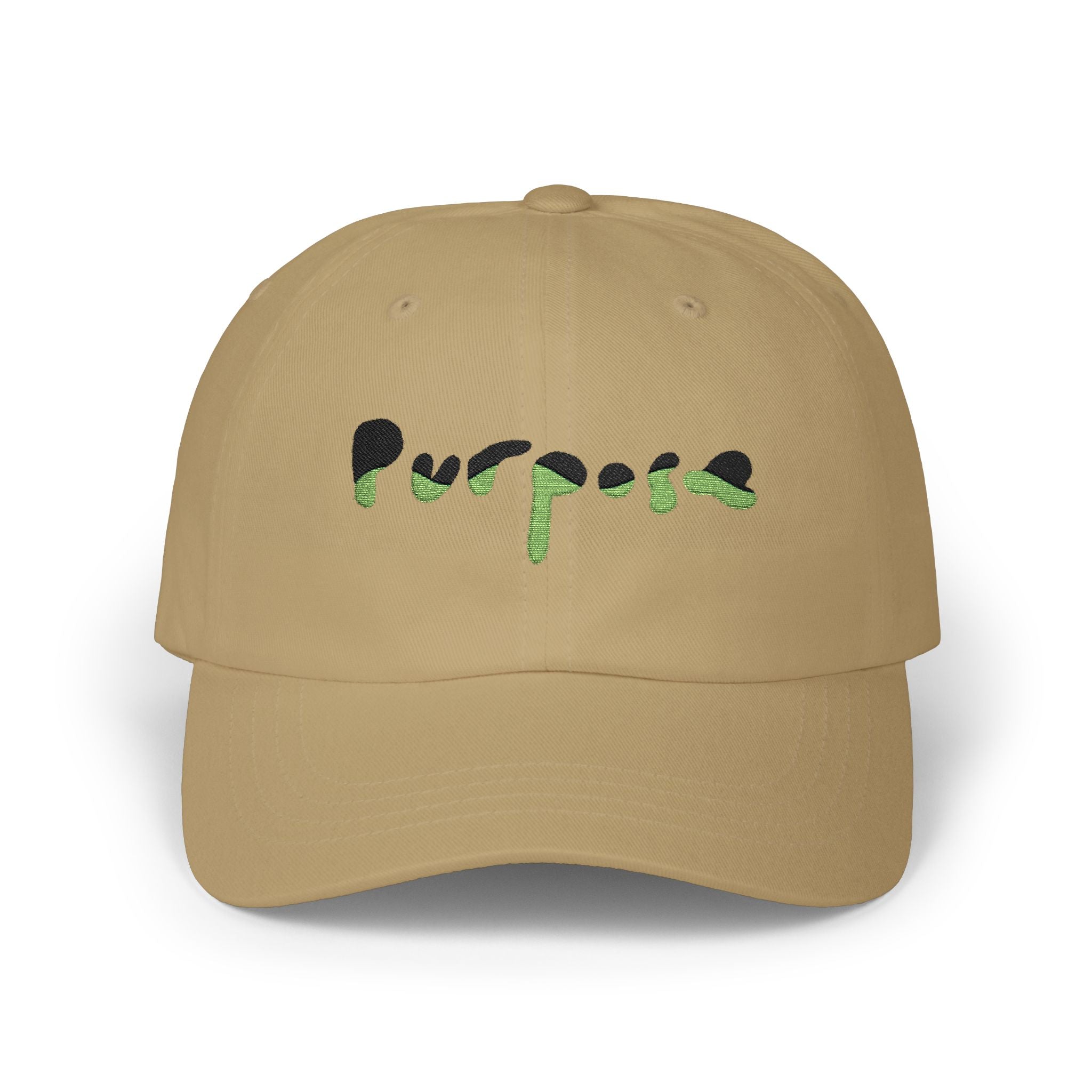 Purpose Driven Green Camo Script Embroidered Hat