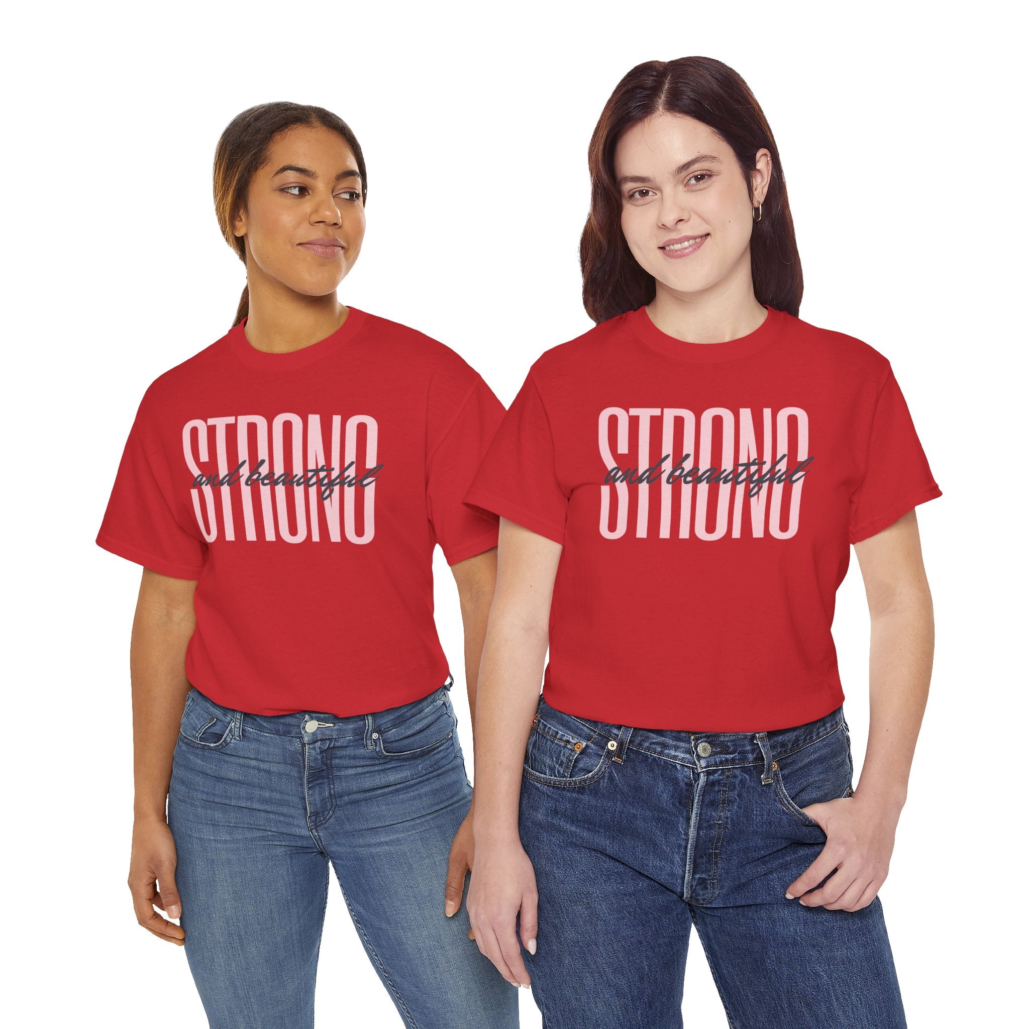 Strong and Beautiful In Christ Faith Graphic Tee