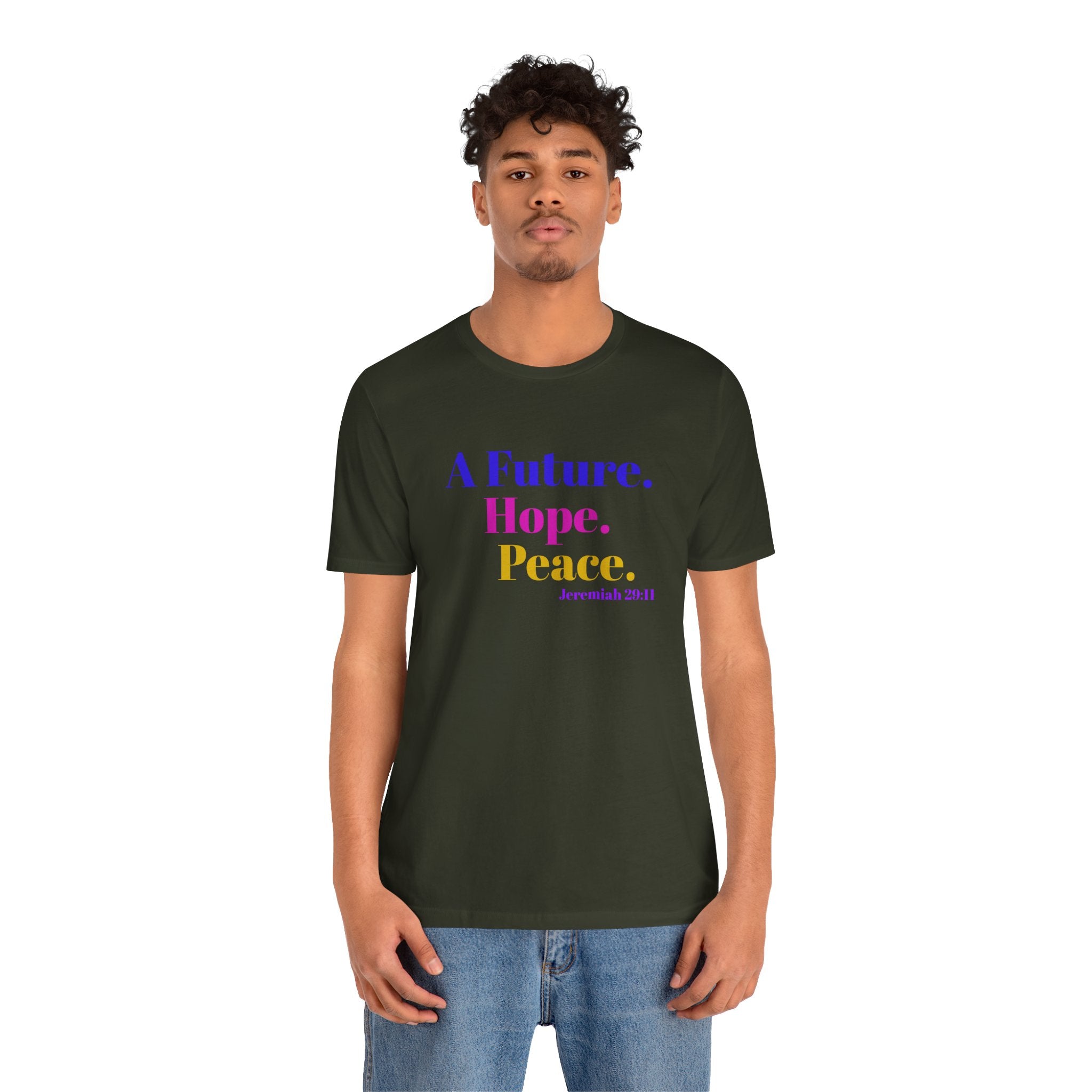 God's Promise - Hope, Future, & Peace Jeremiah 29:11 Unisex Tee