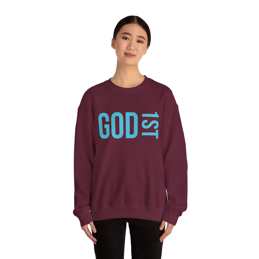 God 1st -Then Me Unisex Crewneck Sweatshirt