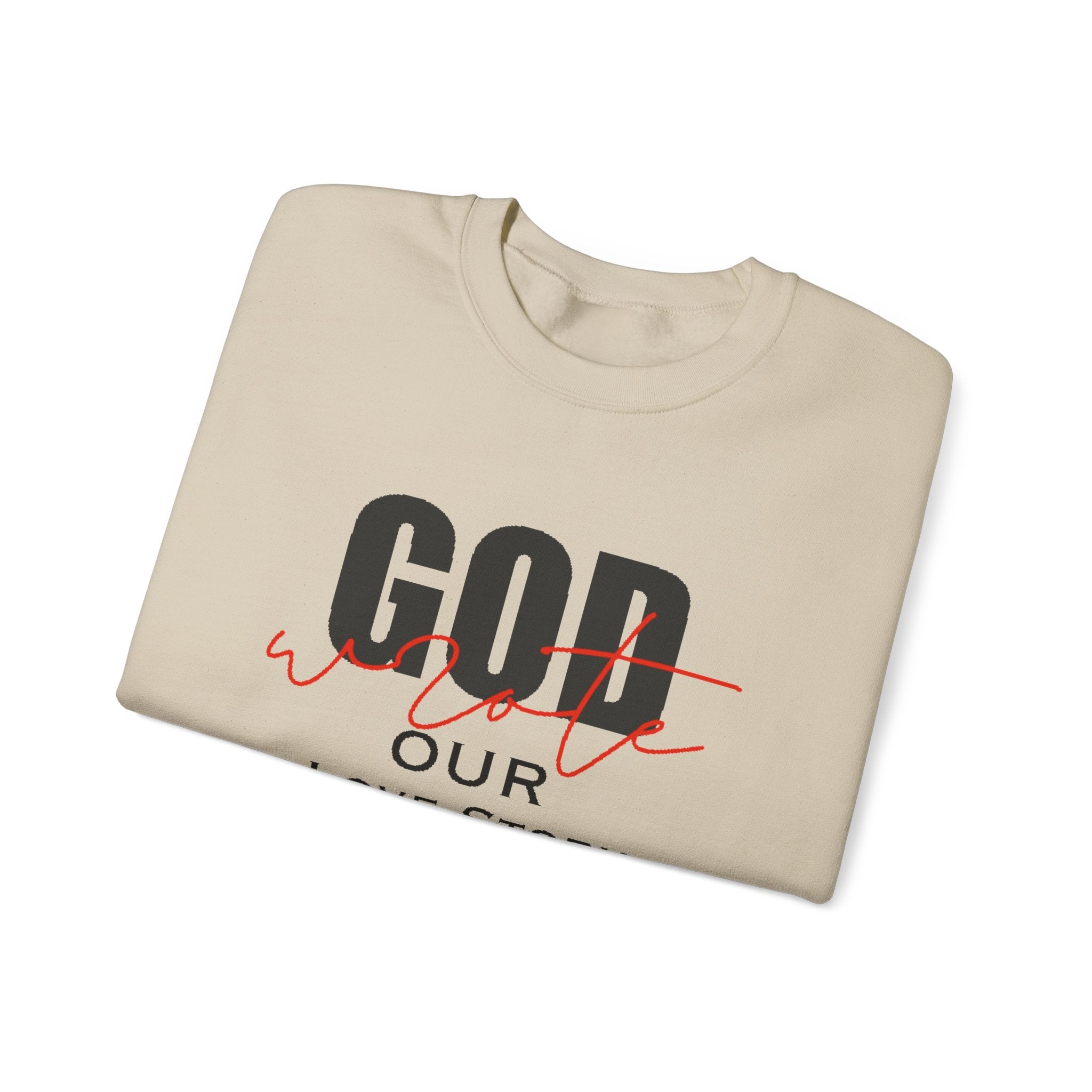 God Wrote Our Love Story Couple's Crewneck Sweatshirt