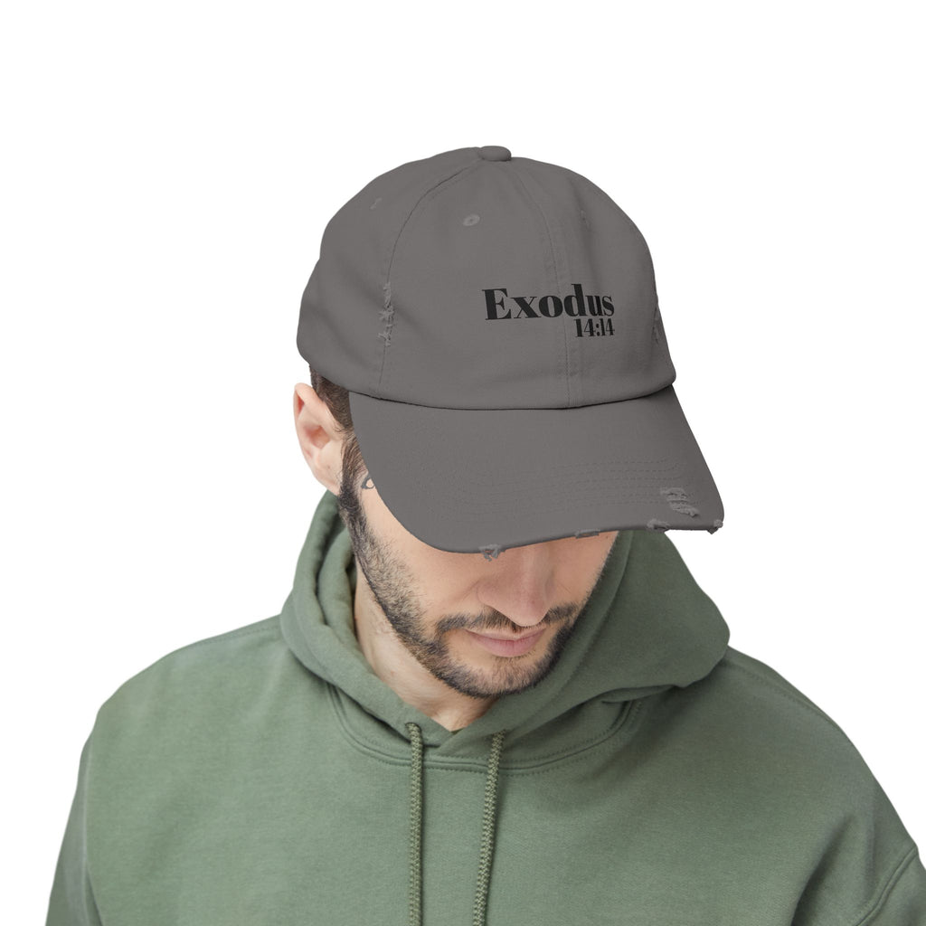 Exodus 14:14 God Will Fight For You Distressed Hat