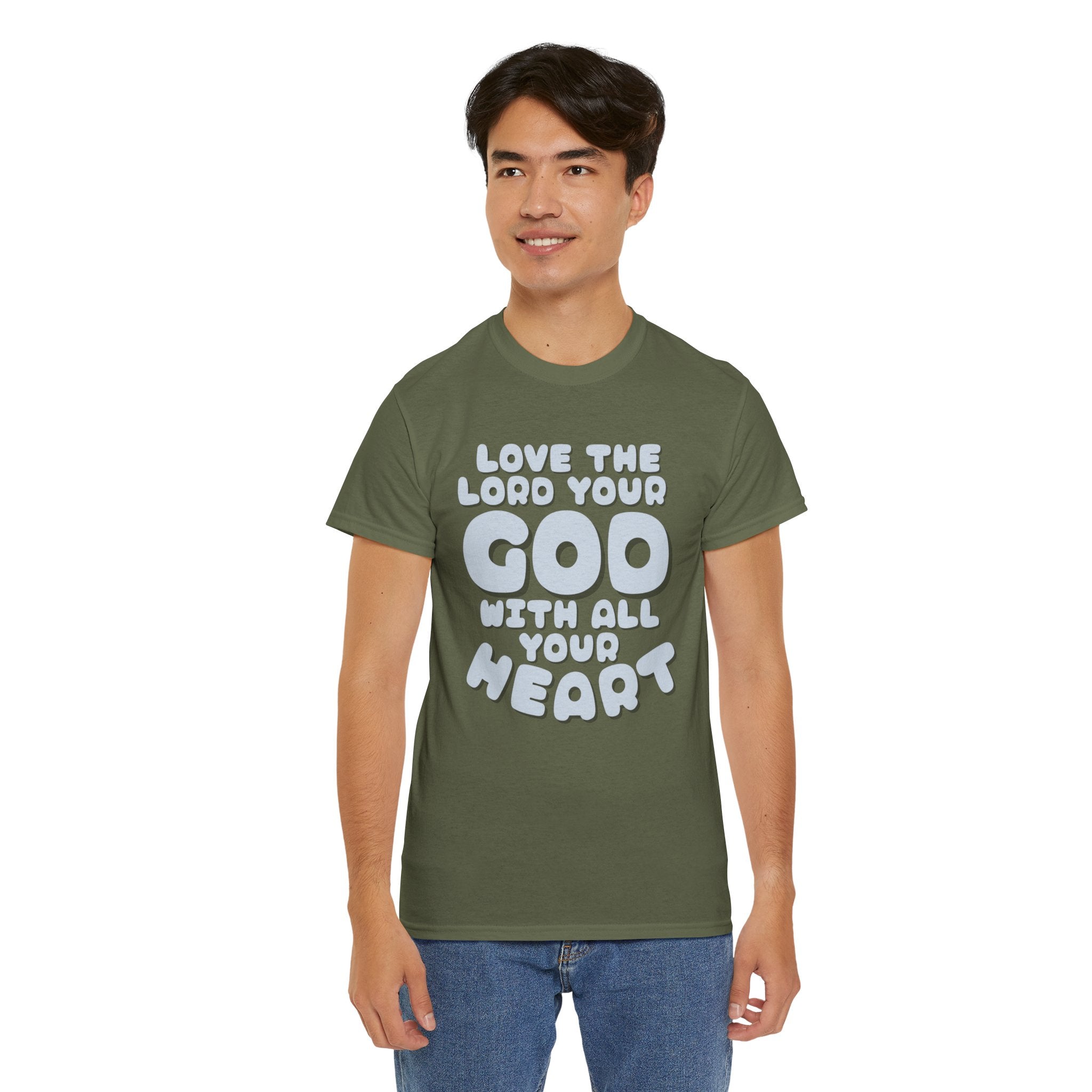 Love The Lord Your God With All Your Heart Scripture T-Shirt