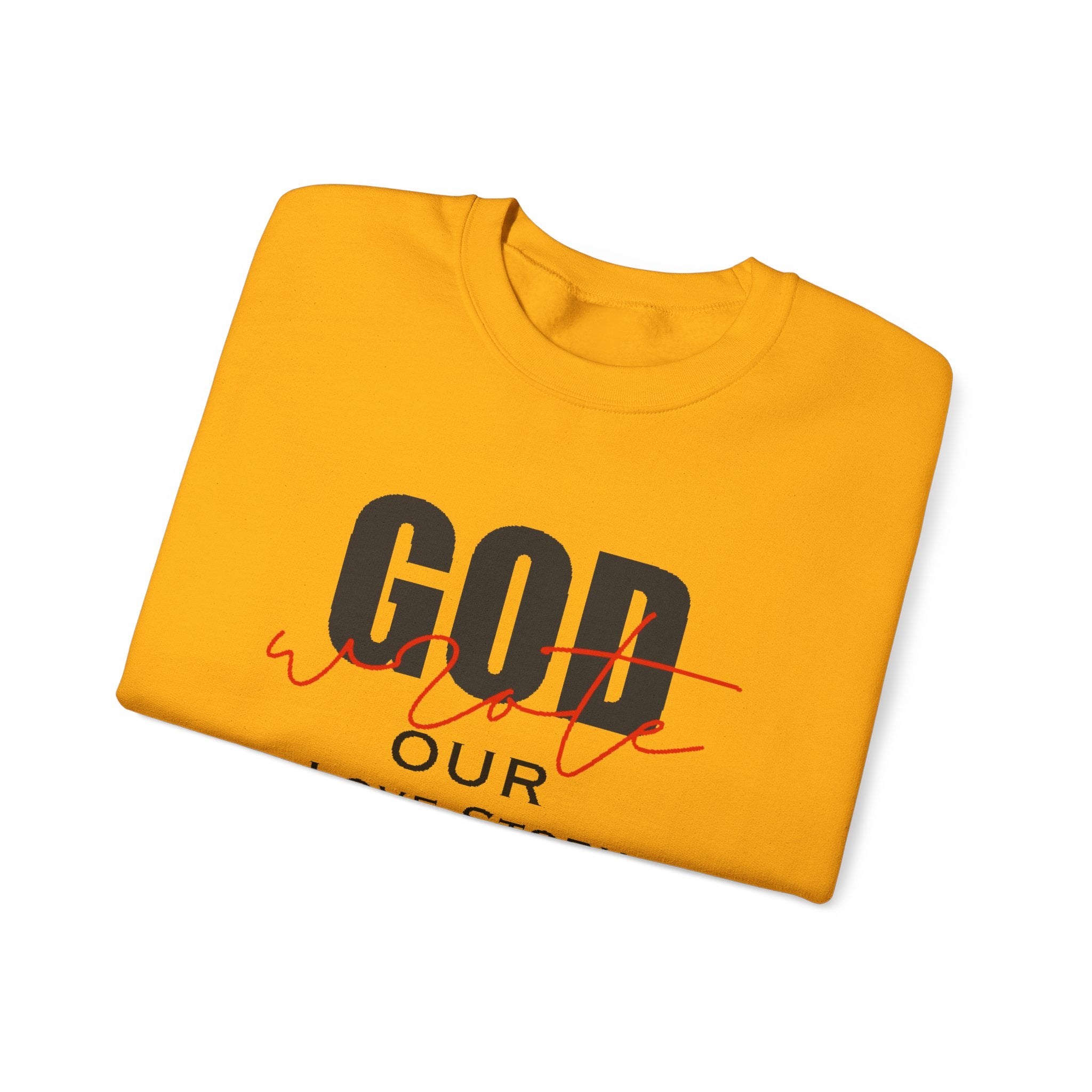 God Wrote Our Love Story Couple's Crewneck Sweatshirt
