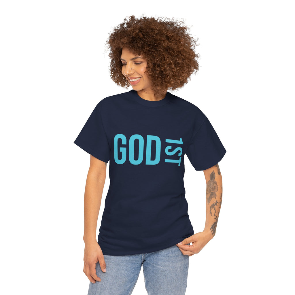 God 1st- Then Me Unisex Heavy Cotton Tee