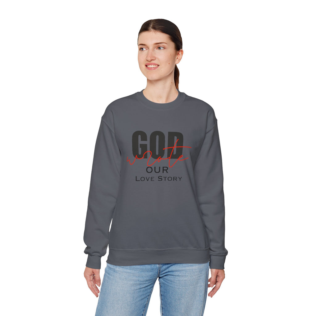 God Wrote Our Love Story Couple's Crewneck Sweatshirt