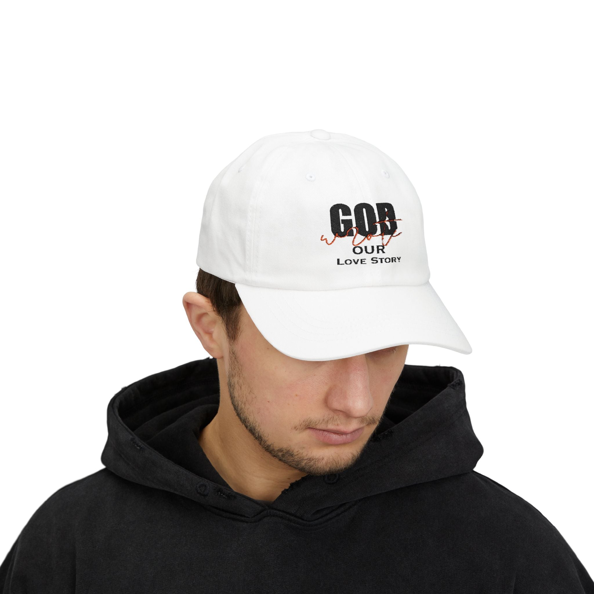 God Wrote Our Love Story Couple's Embroidery Baseball Hat
