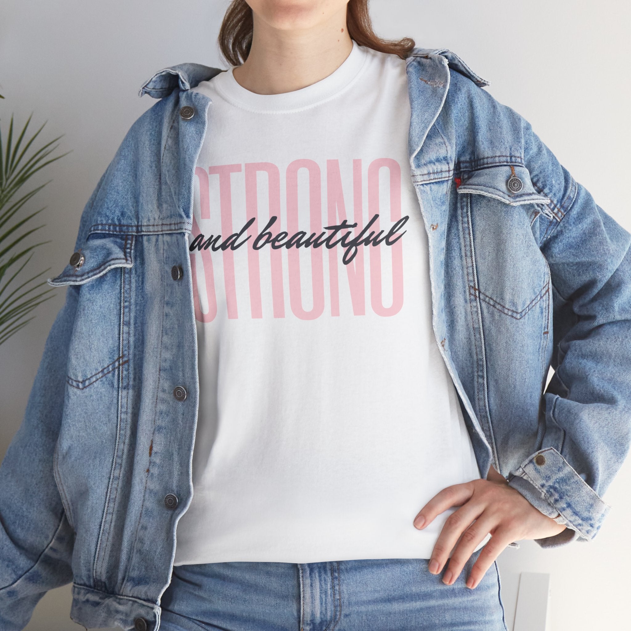 Strong and Beautiful In Christ Faith Graphic Tee