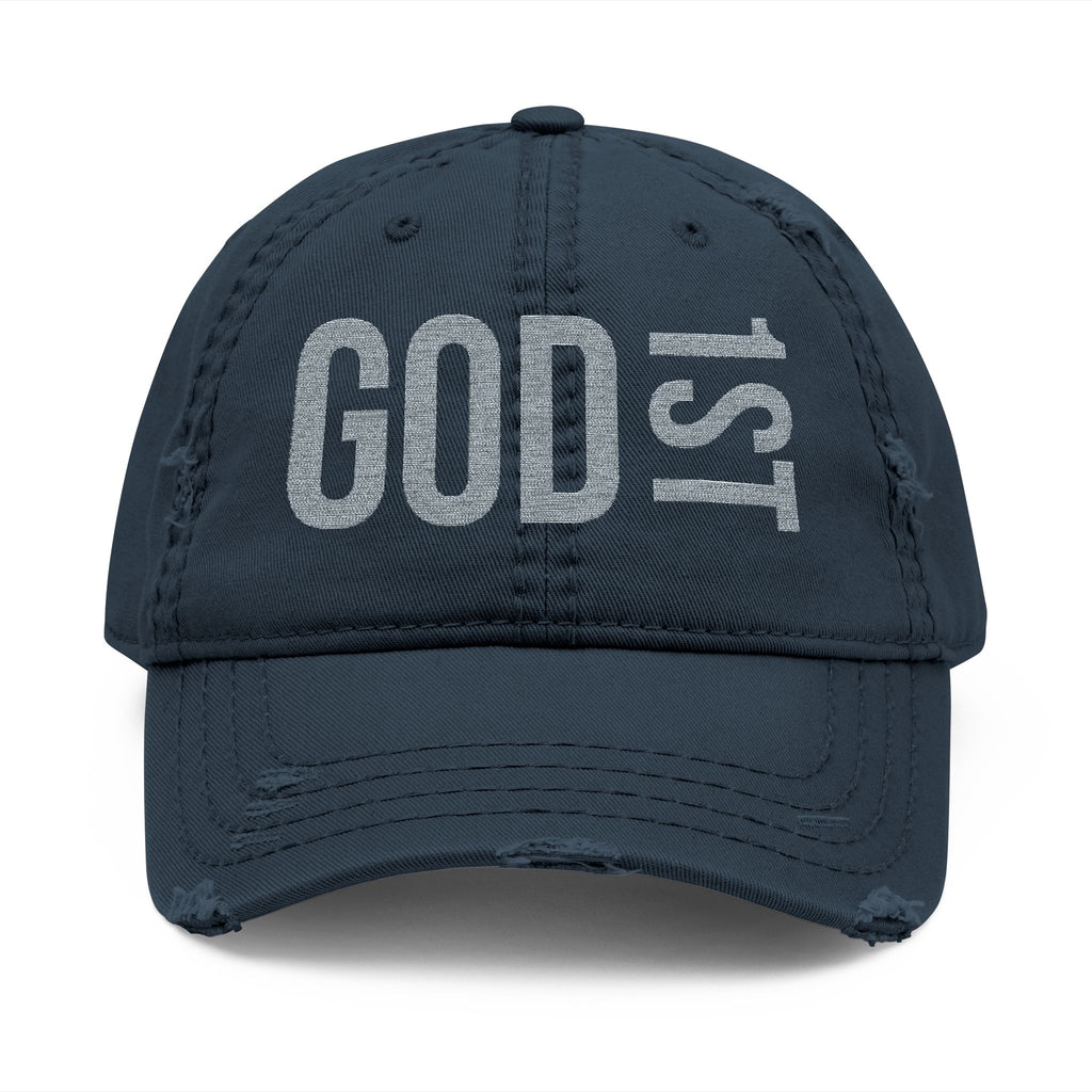 God 1st- Then Me Embroidery Hat