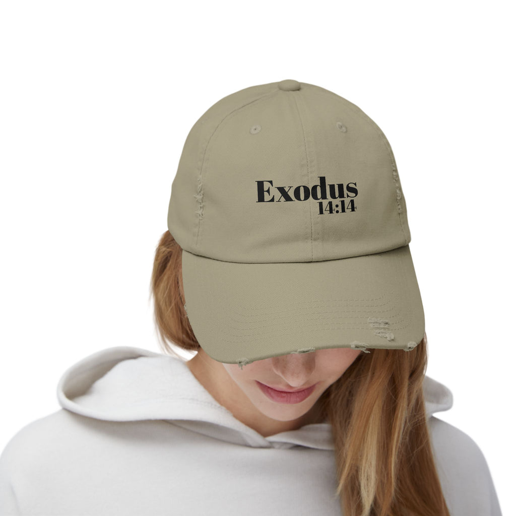 Exodus 14:14 God Will Fight For You Distressed Hat