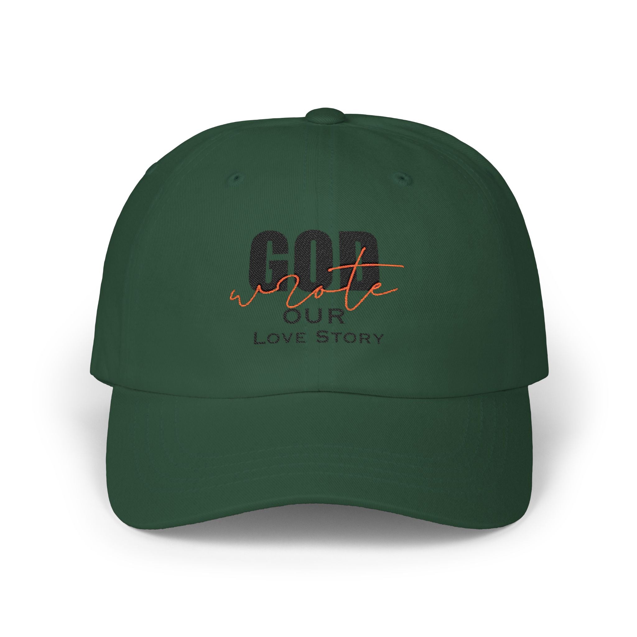 God Wrote Our Love Story Couple's Embroidery Baseball Hat
