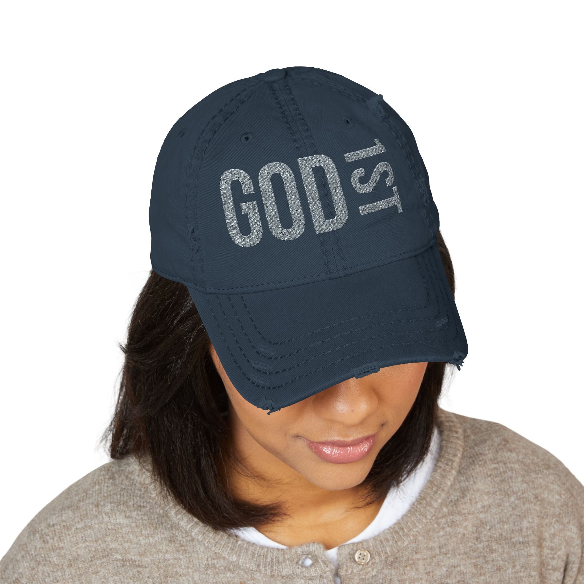 God 1st- Then Me Embroidery Hat