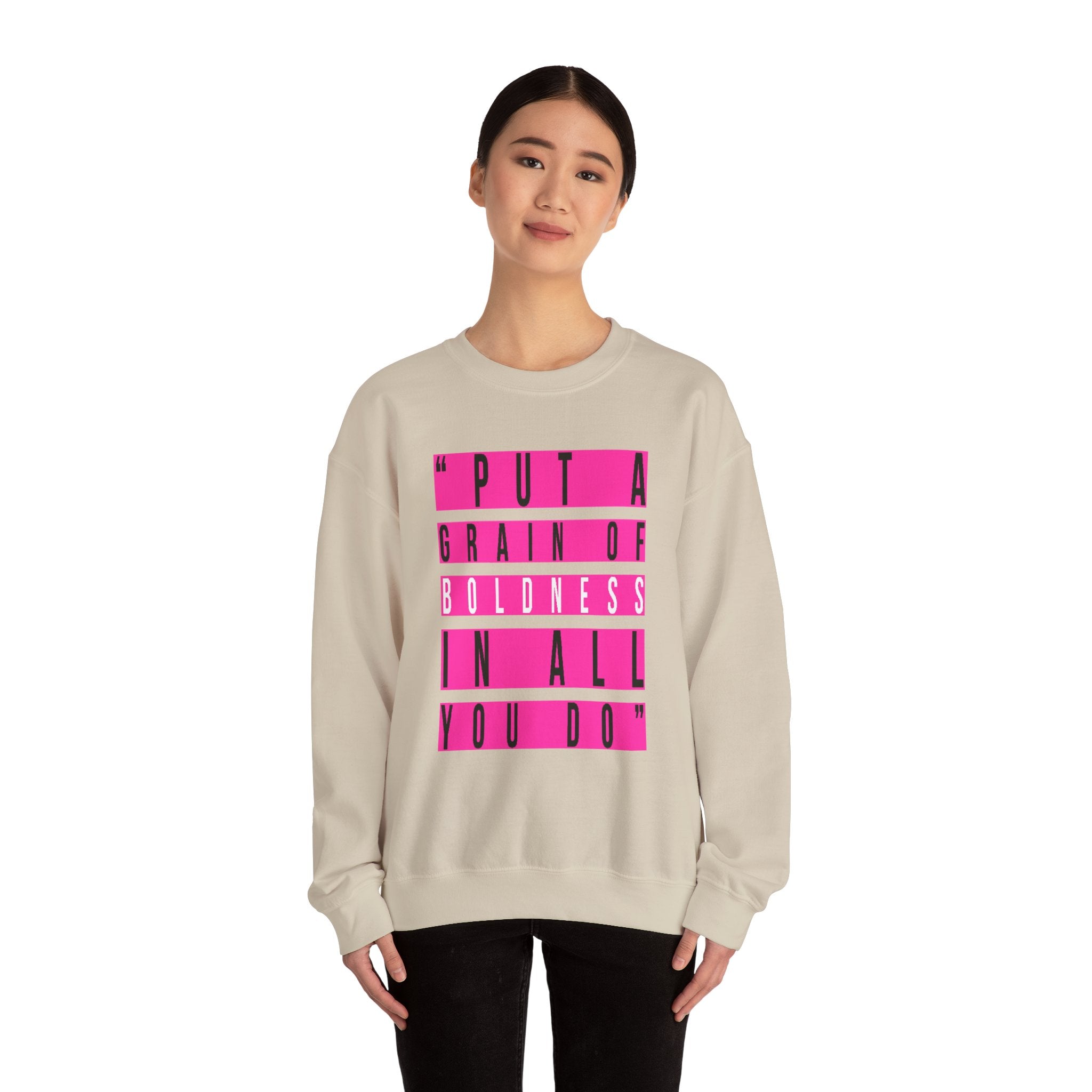 Put A Grain Of Boldness Unisex Crewneck Sweatshirt