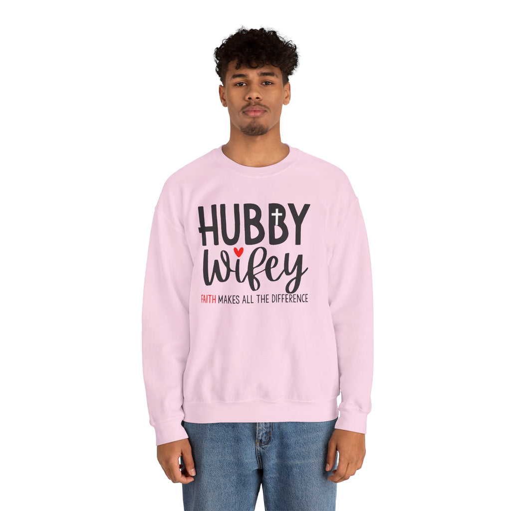 Hubby Wifey Faith Crewneck Couple’s Sweatshirt