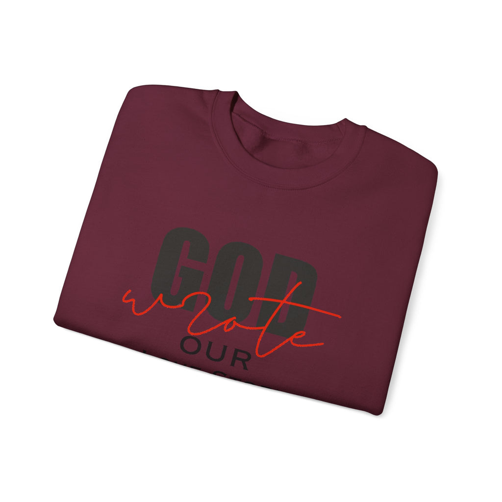 God Wrote Our Love Story Couple's Crewneck Sweatshirt